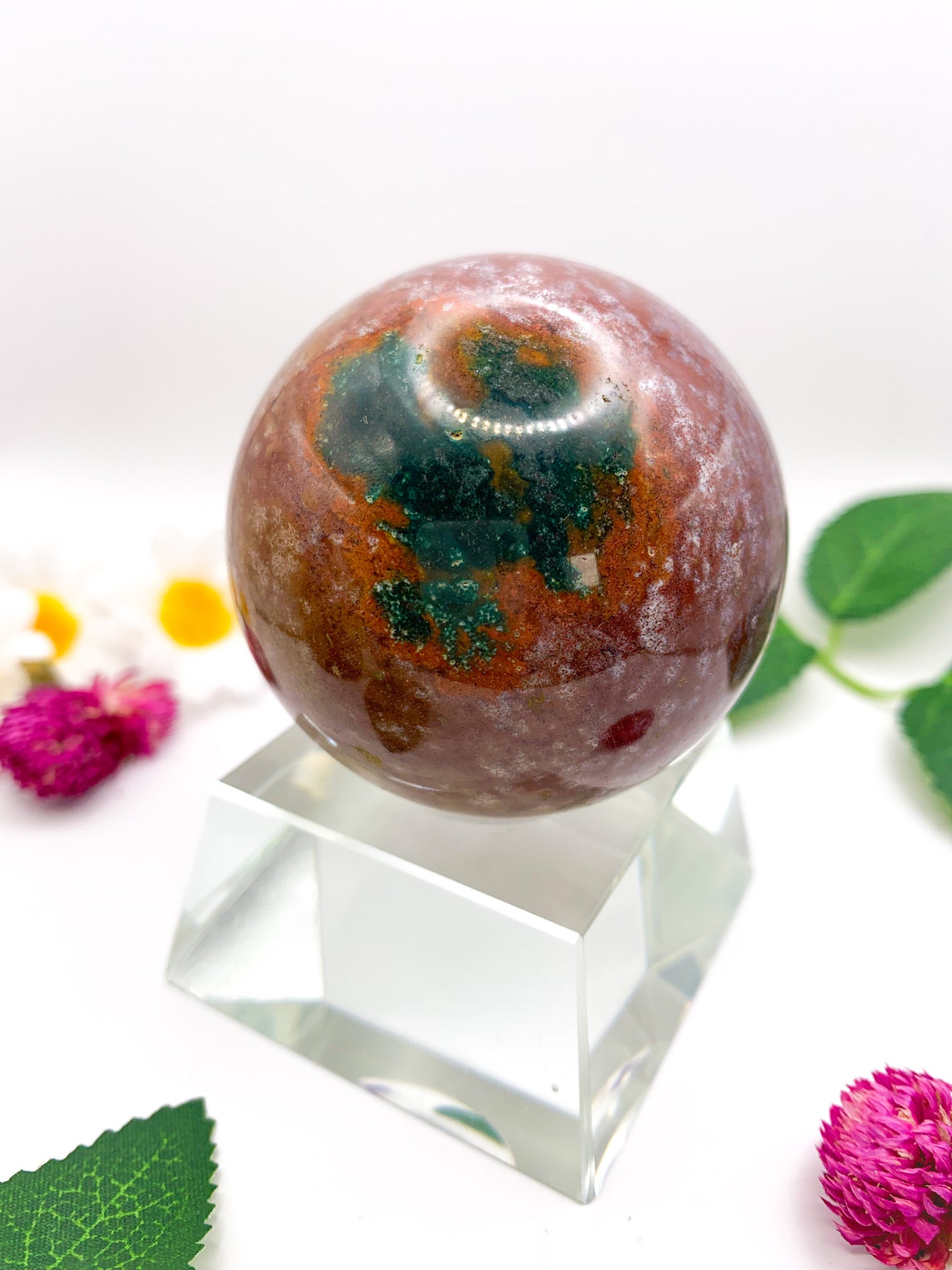 Ocean Jasper Sphere - Crystal Love Treasures