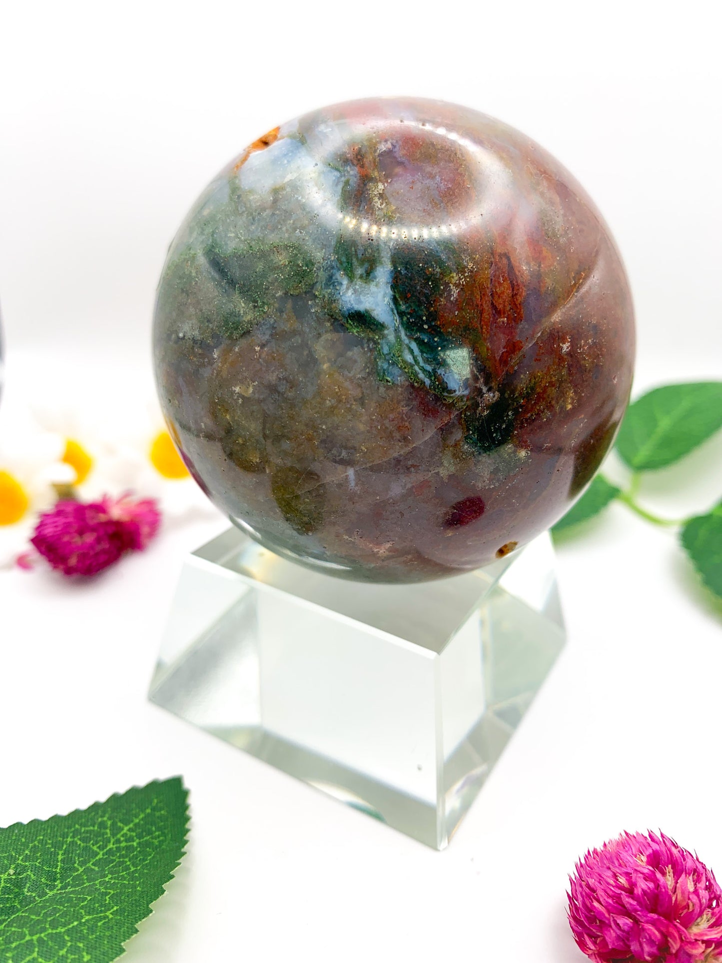 Ocean Jasper Sphere - Crystal Love Treasures