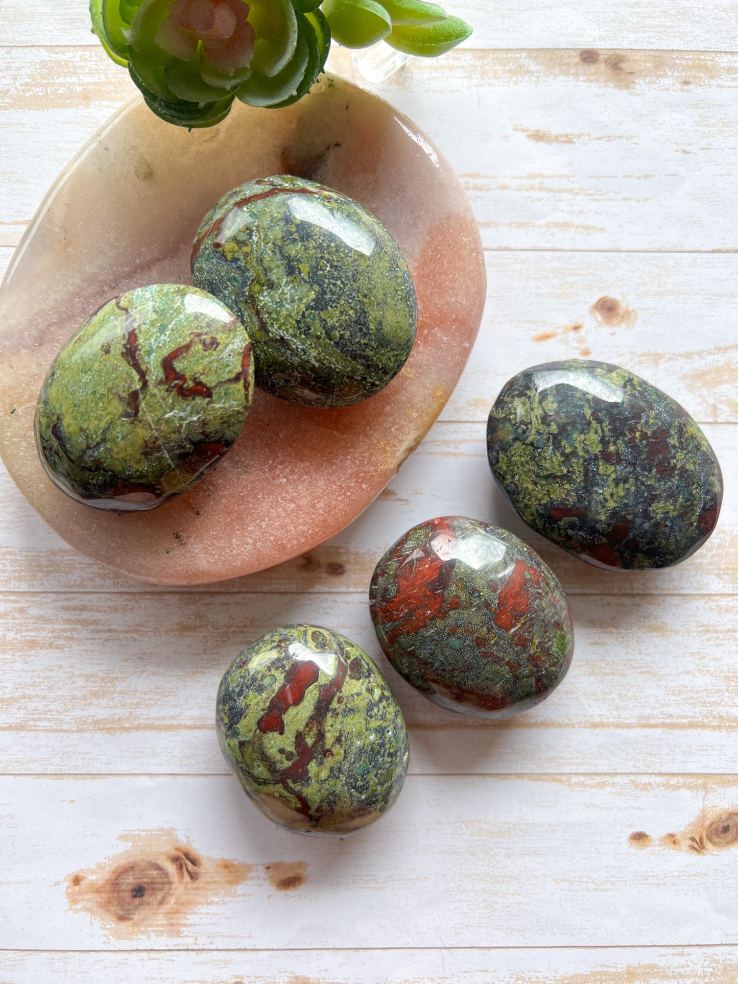 Dragon's Blood Jasper Palm Stone - Crystal Love Treasures