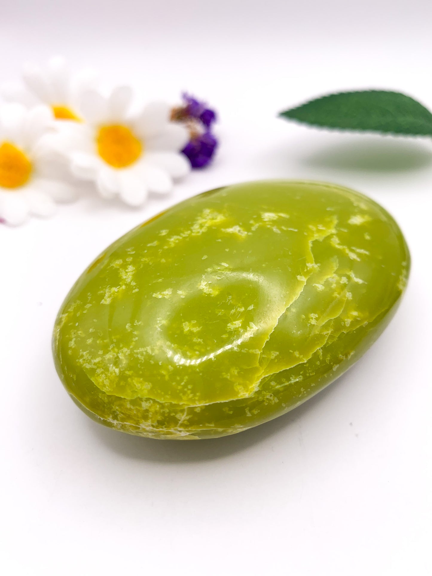 Serpentine Palm Stone - Crystal Love Treasures