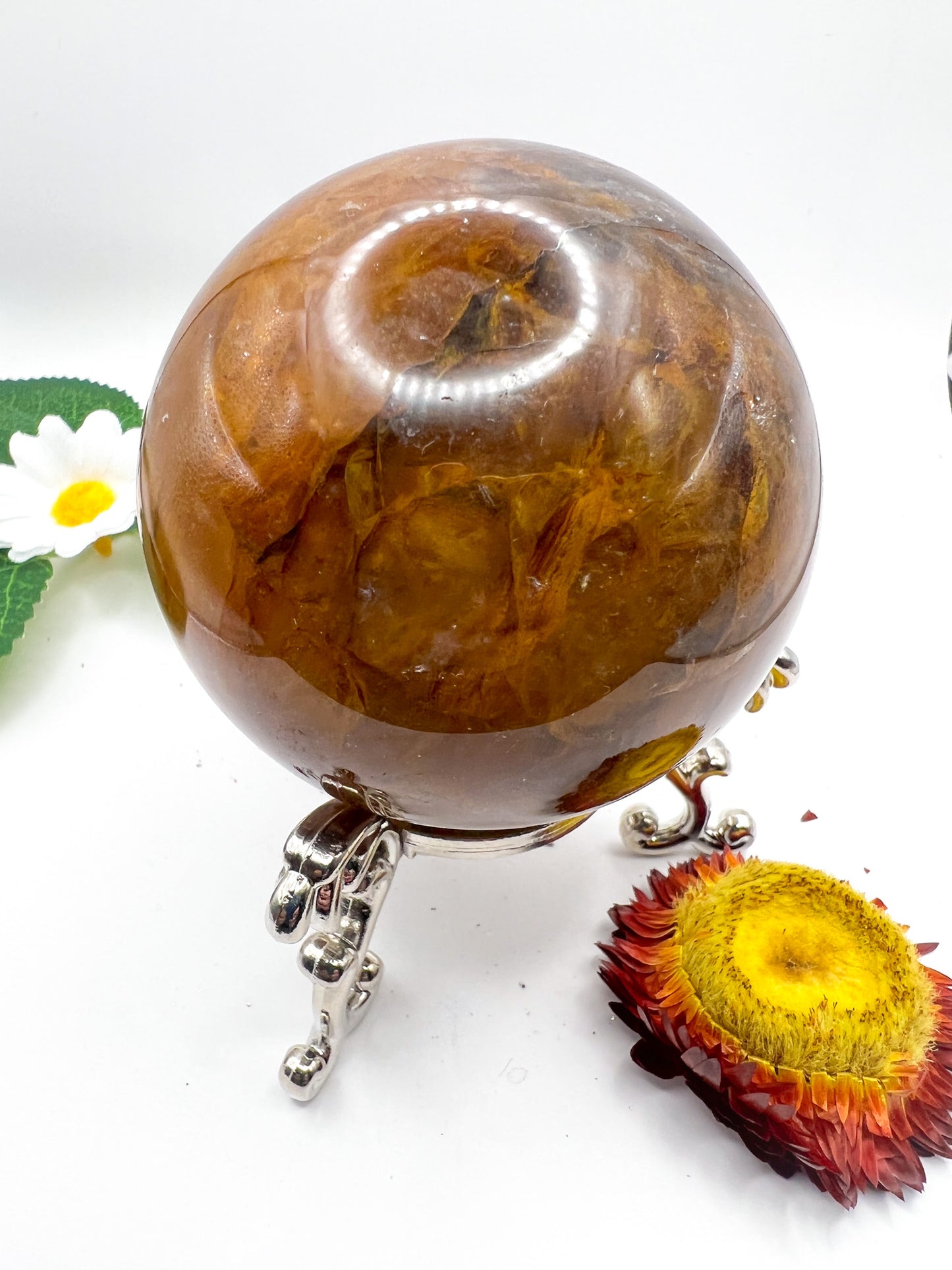 Golden Healer Quartz Sphere with Star Asterism - Crystal Love Treasures