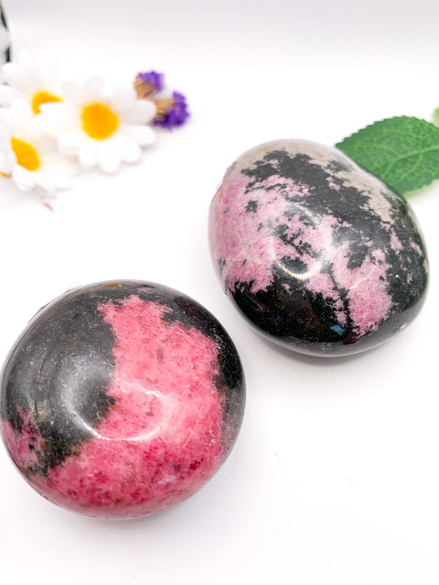 Rhodonite Palm Stone - Crystal Love Treasures