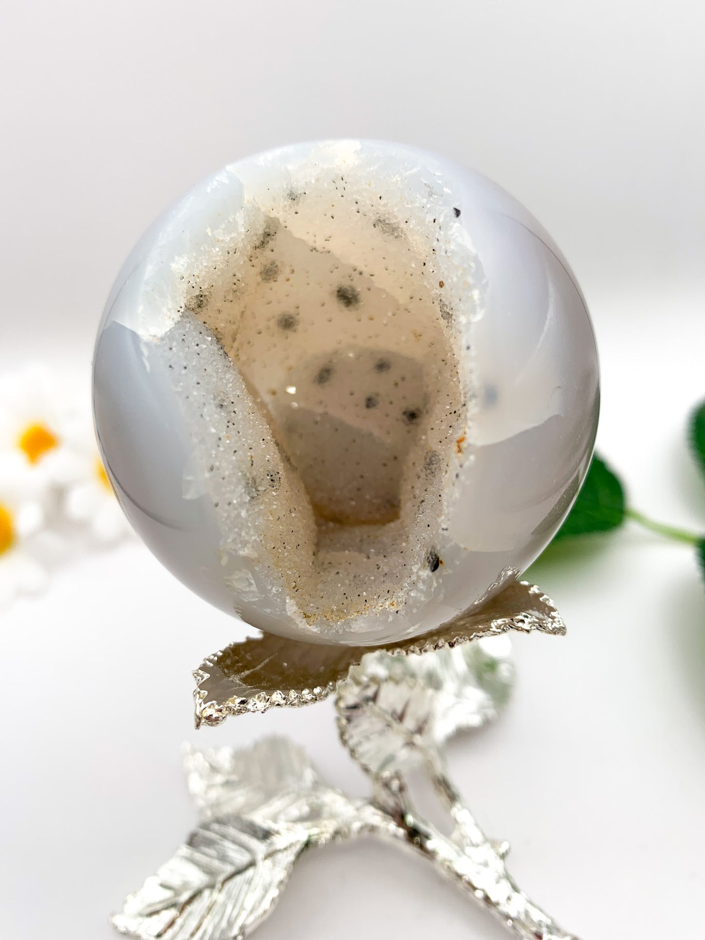 Druzy Agate Sphere - Crystal Love Treasures