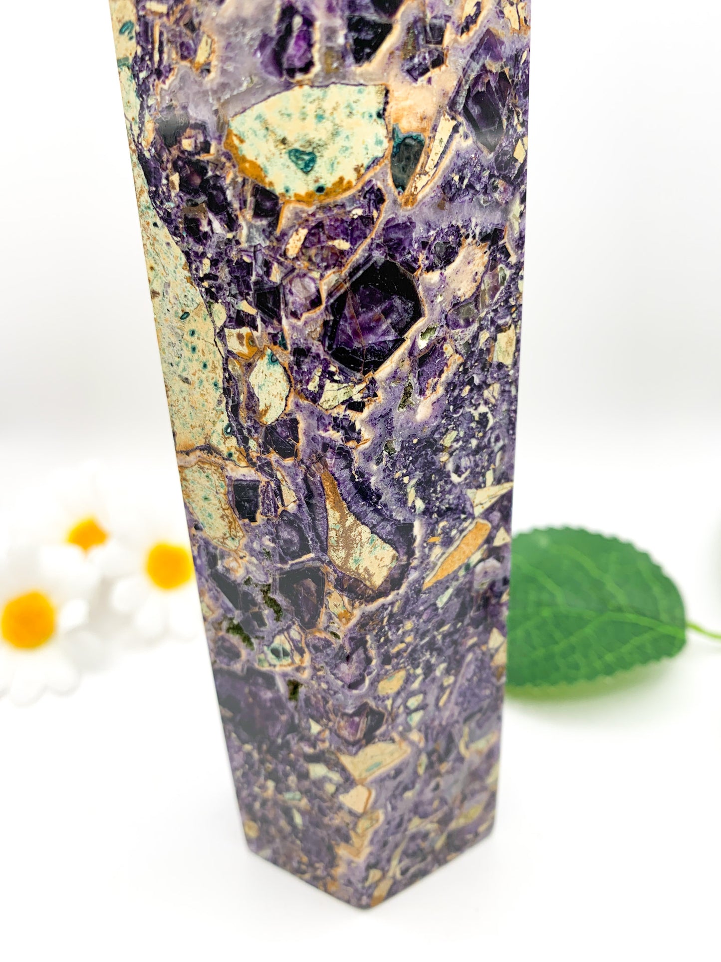 "Iced Tea" Fluorite Tower - Crystal Love Treasures