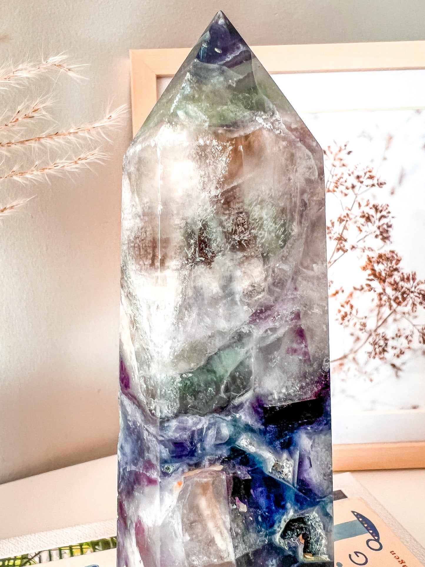 Rainbow Fluorite Tower - Crystal Love Treasures