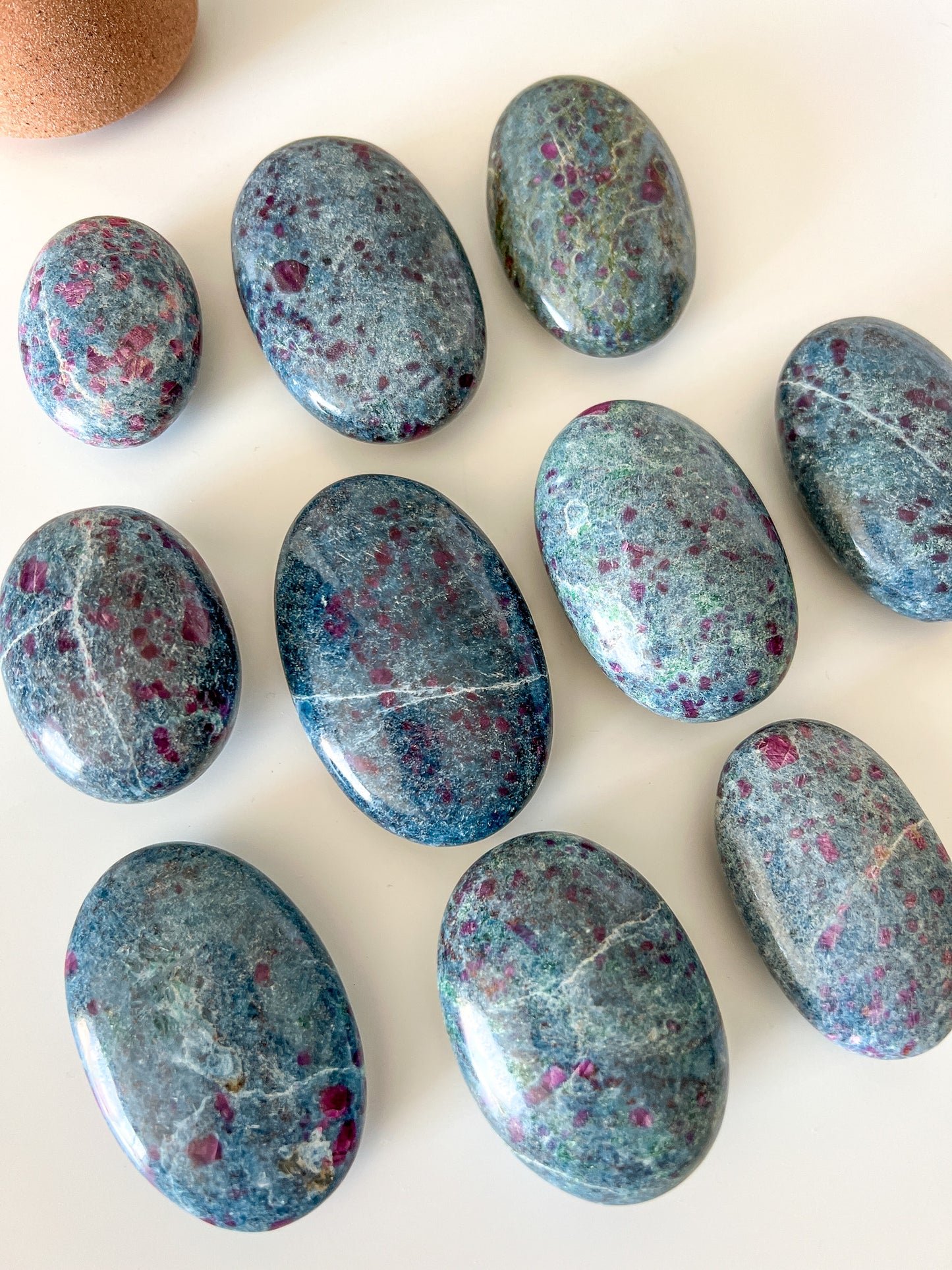 Ruby Kyanite Palm Stone - Crystal Love Treasures