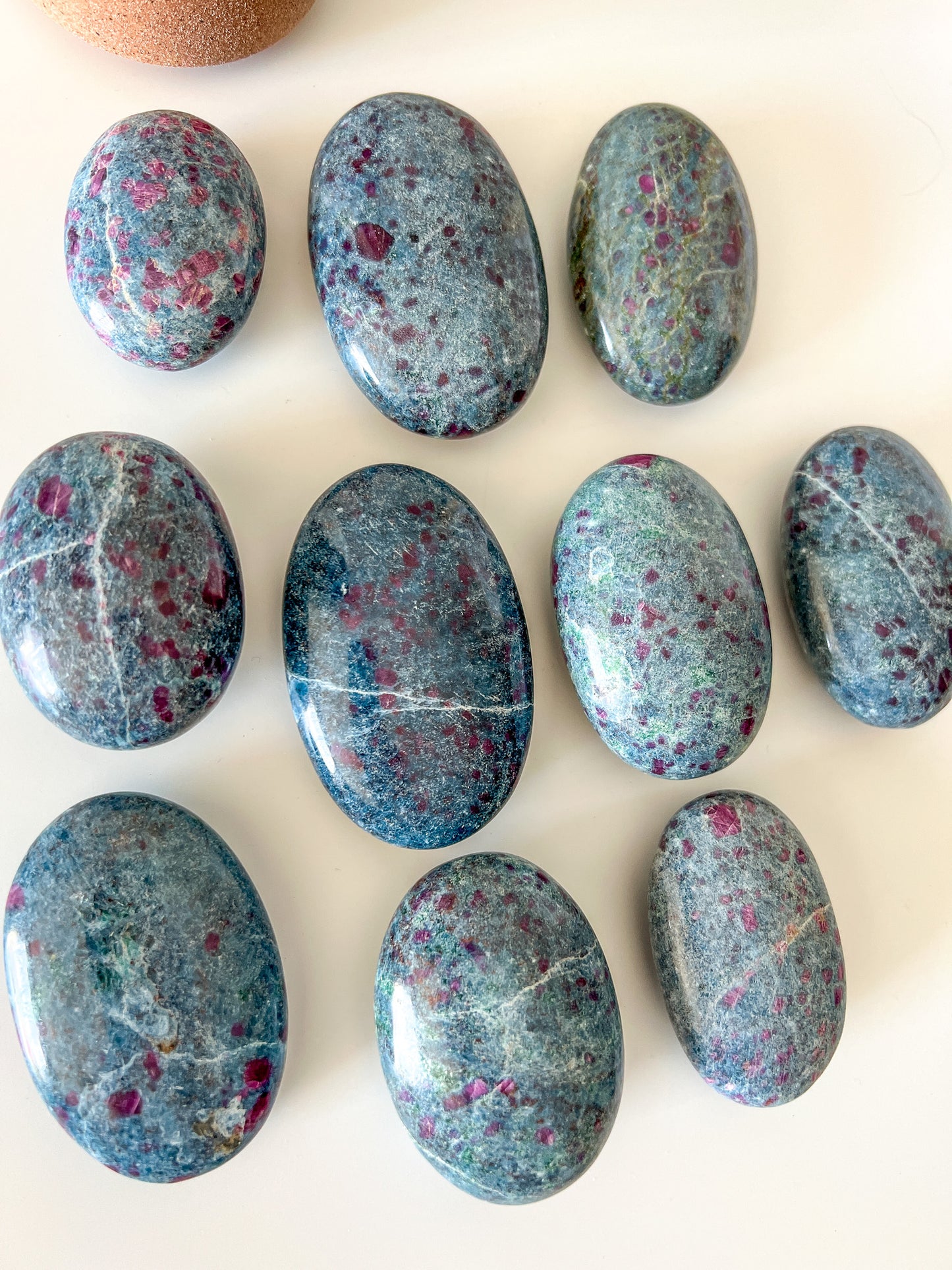 Ruby Kyanite Palm Stone - Crystal Love Treasures