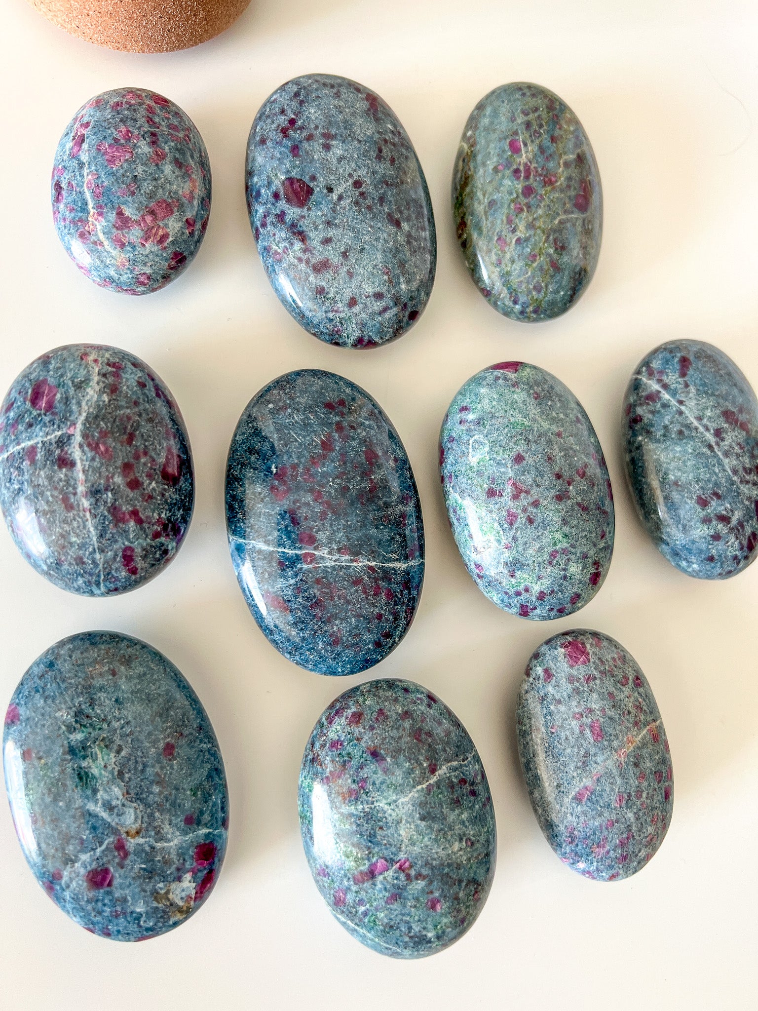 Ruby Kyanite Palm Stone - Crystal Love Treasures