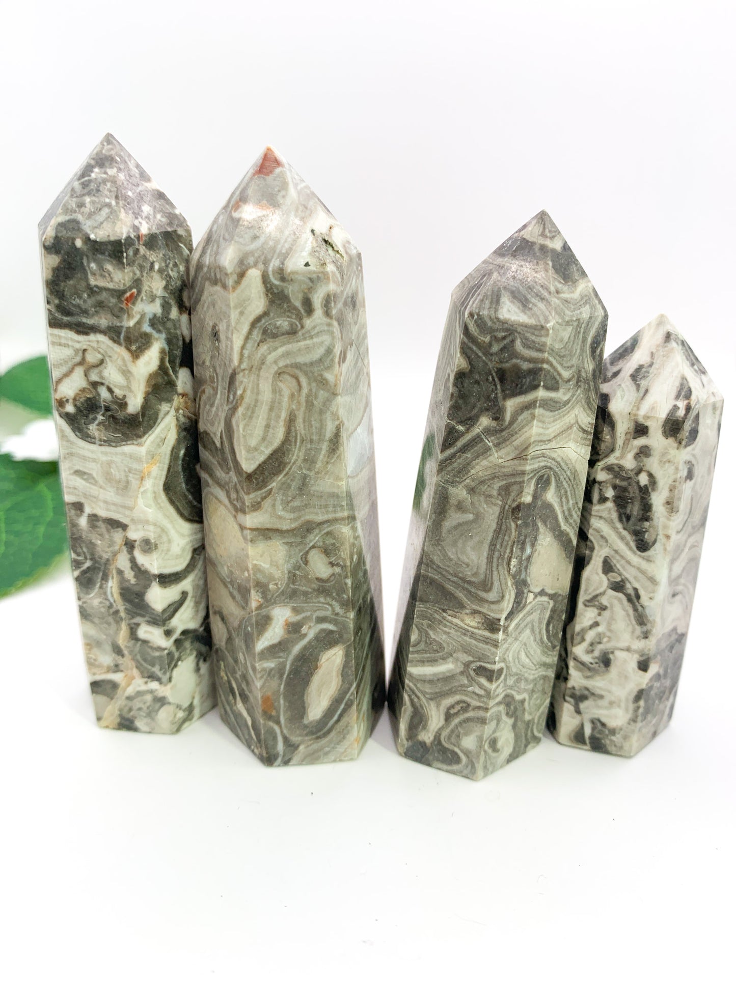 Spiderweb Jasper Tower (Net Jasper) - Crystal Love Treasures