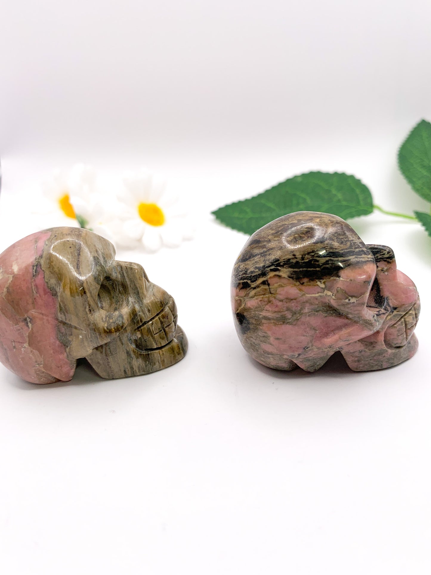 Rhodonite Skull - Crystal Love Treasures