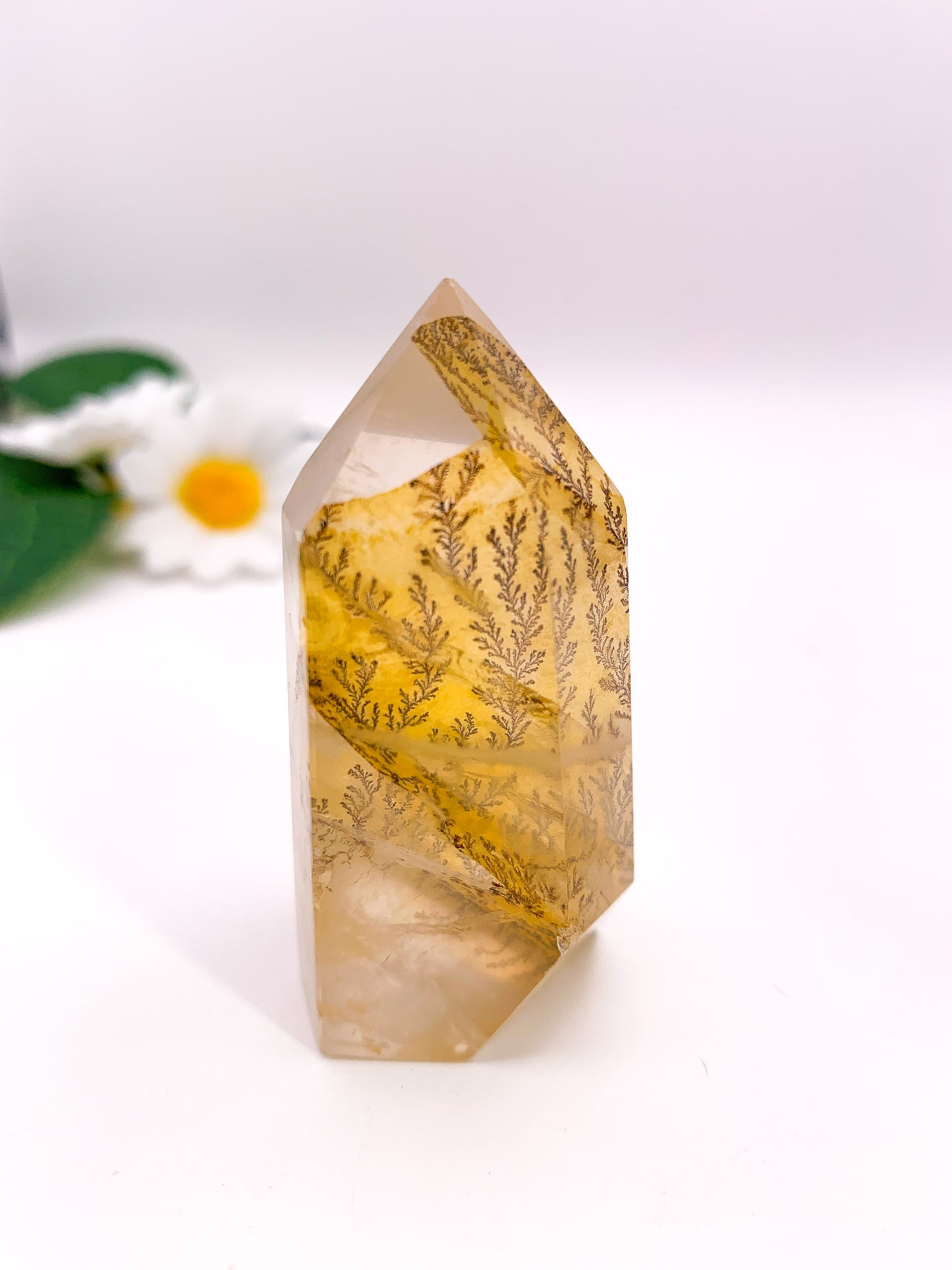 Dendritic Golden Healer Quartz Tower (Collector's Piece) - Crystal Love Treasures