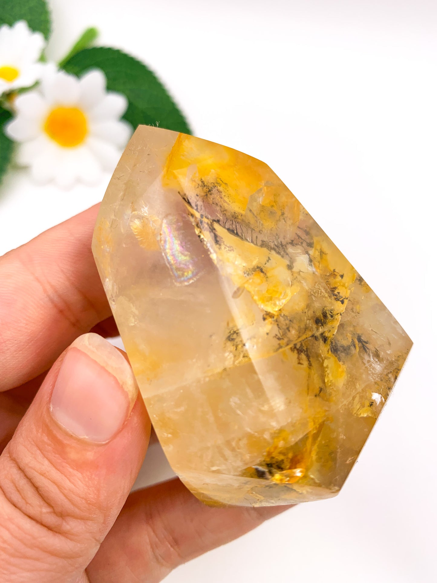Dendritic Golden Healer Quartz Tower (Collector's Piece) - Crystal Love Treasures