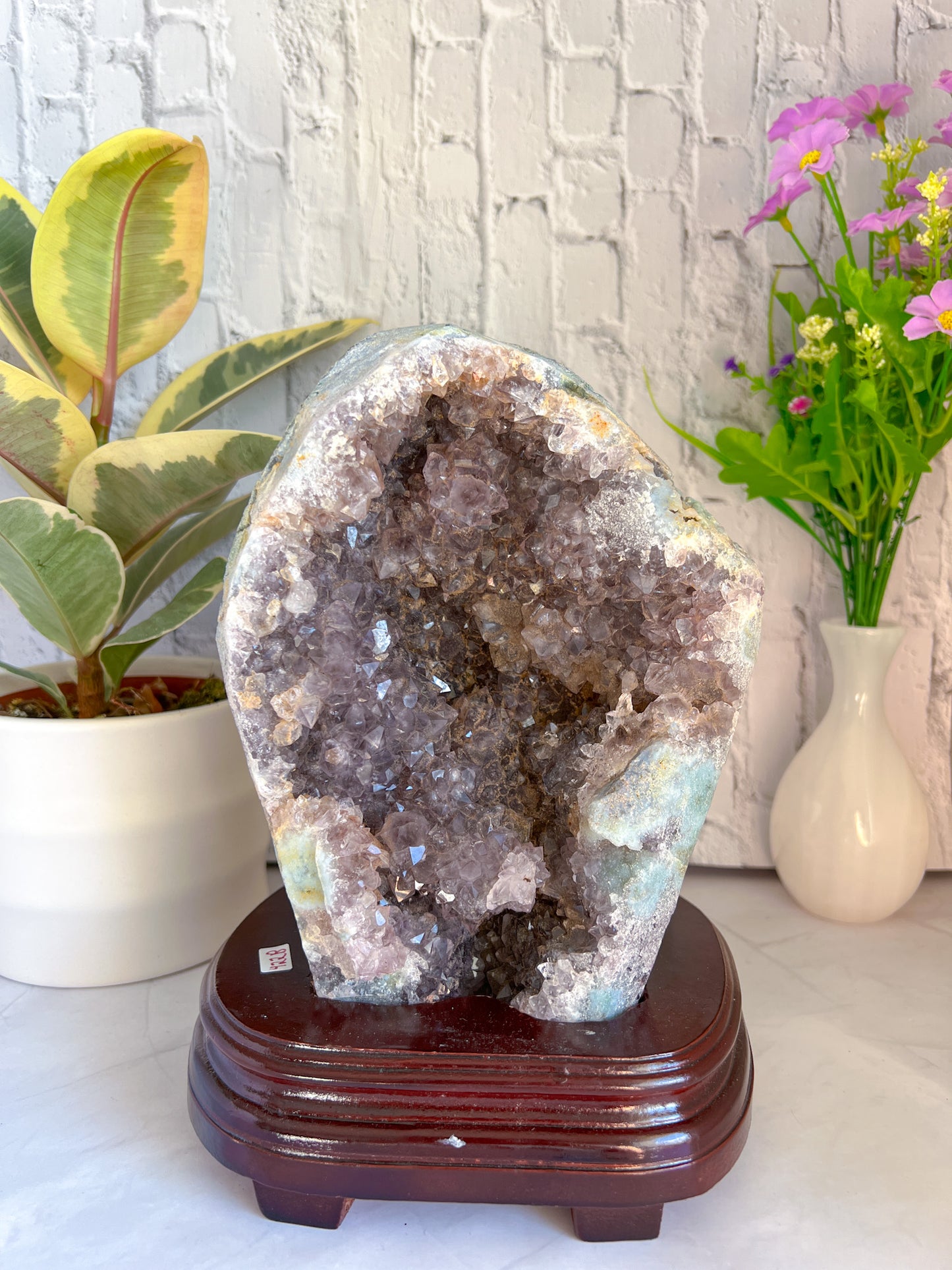 Raw Amethyst with Custom Stand - Crystal Love Treasures