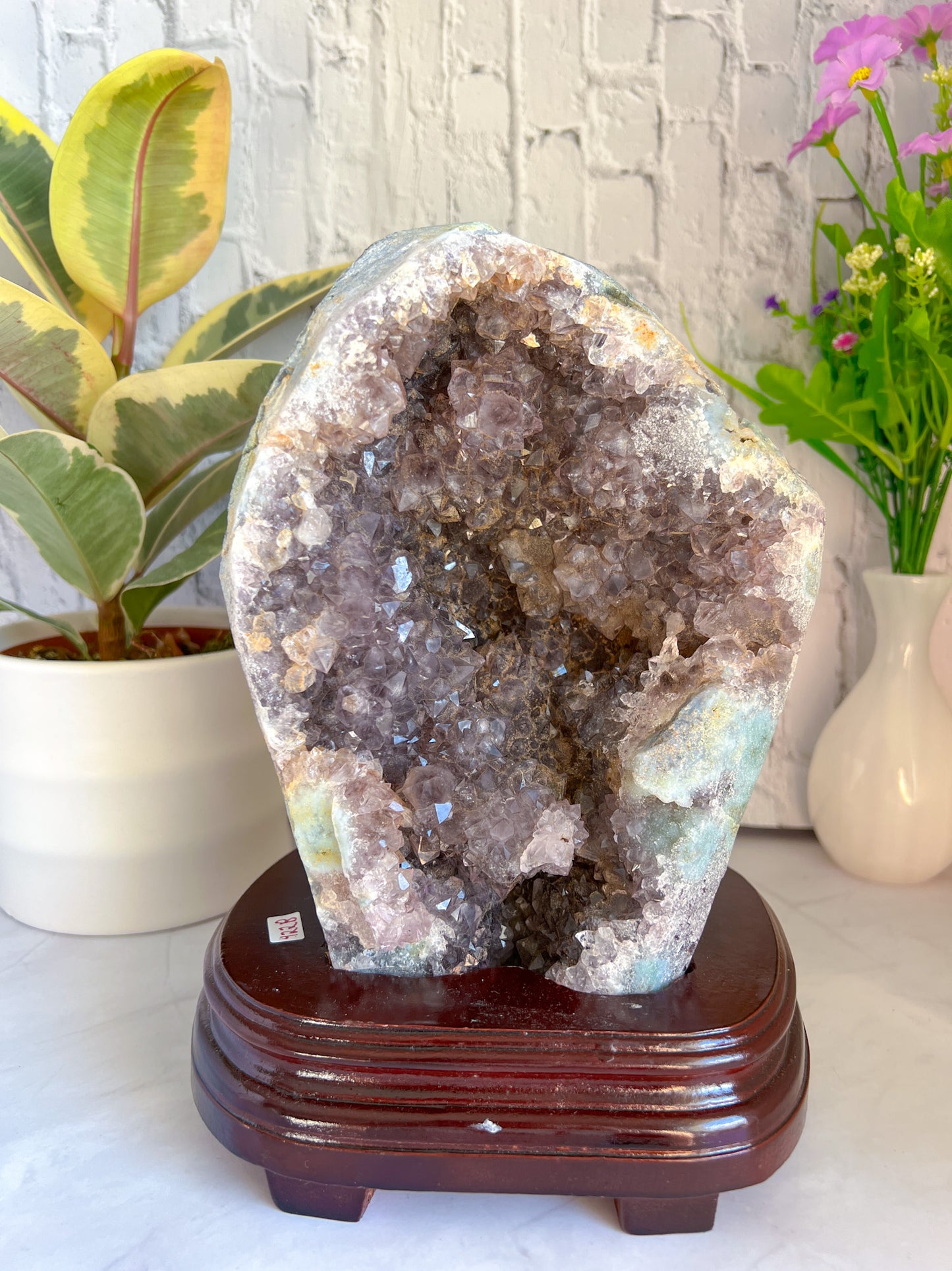 Raw Amethyst with Custom Stand - Crystal Love Treasures