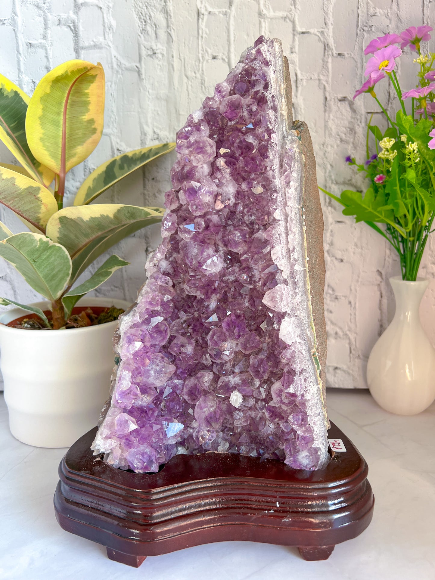 Raw Amethyst with Custom Stand - Crystal Love Treasures