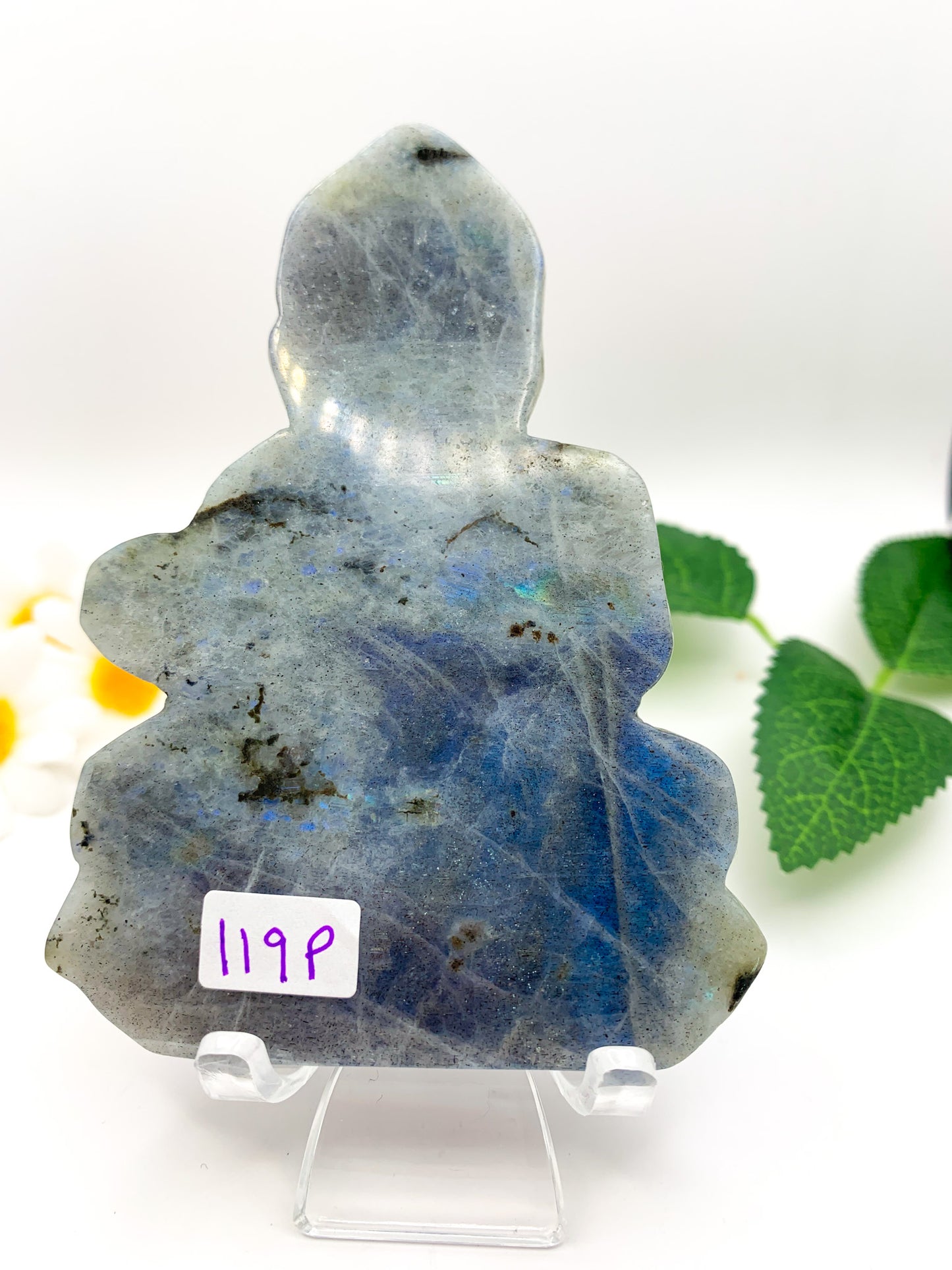Labradorite Ganesha Carving (Hand-carved) - Crystal Love Treasures