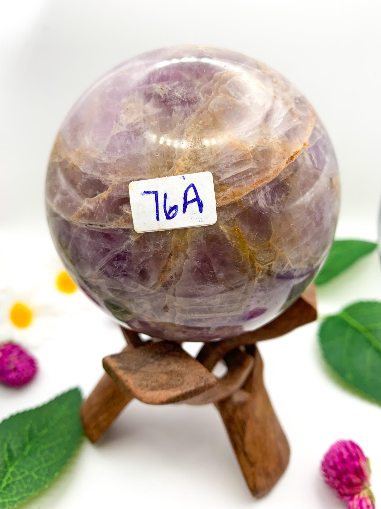 chevron amethyst sphere