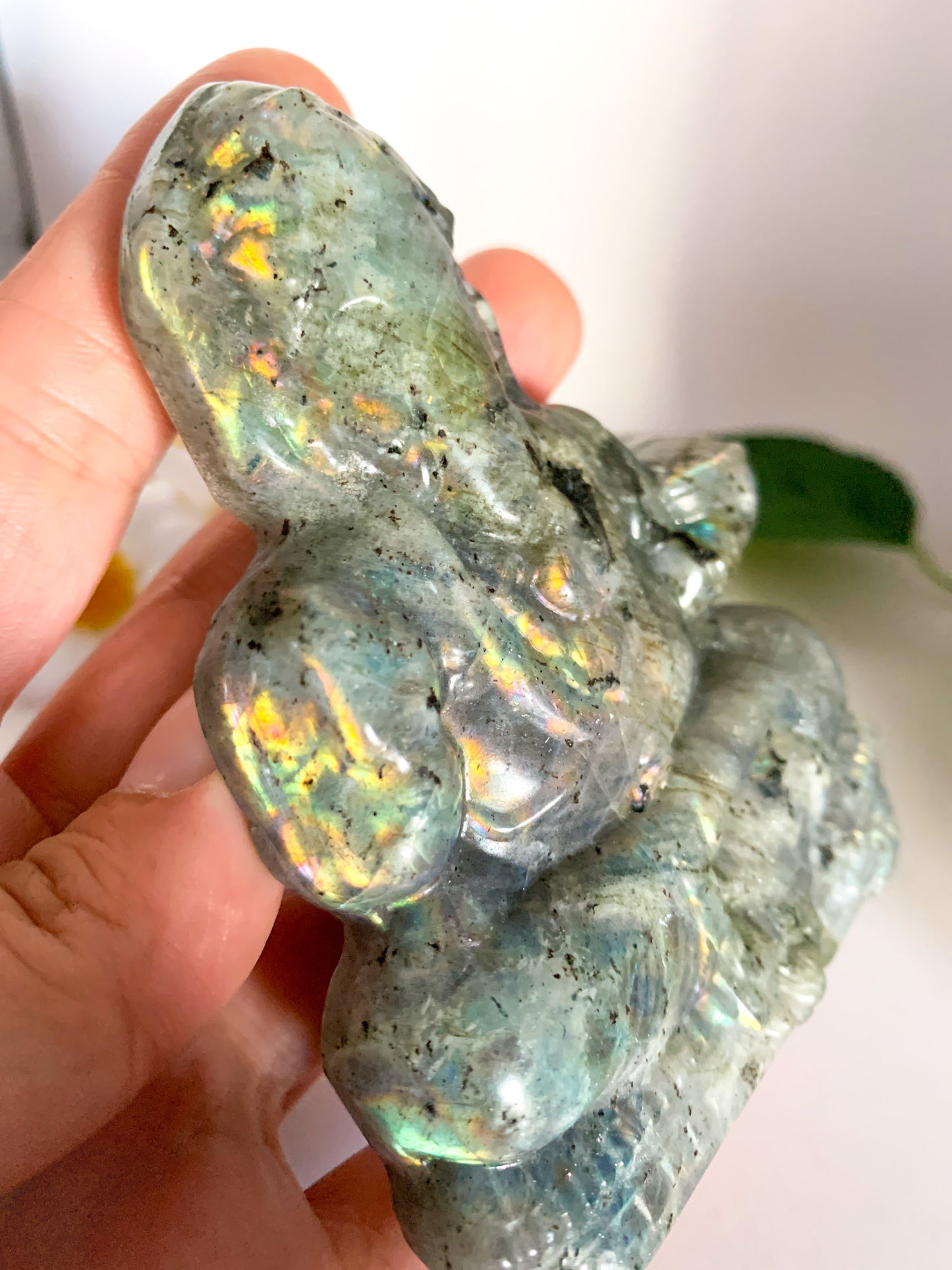 Labradorite Ganesha Carving (Hand-carved) - Crystal Love Treasures