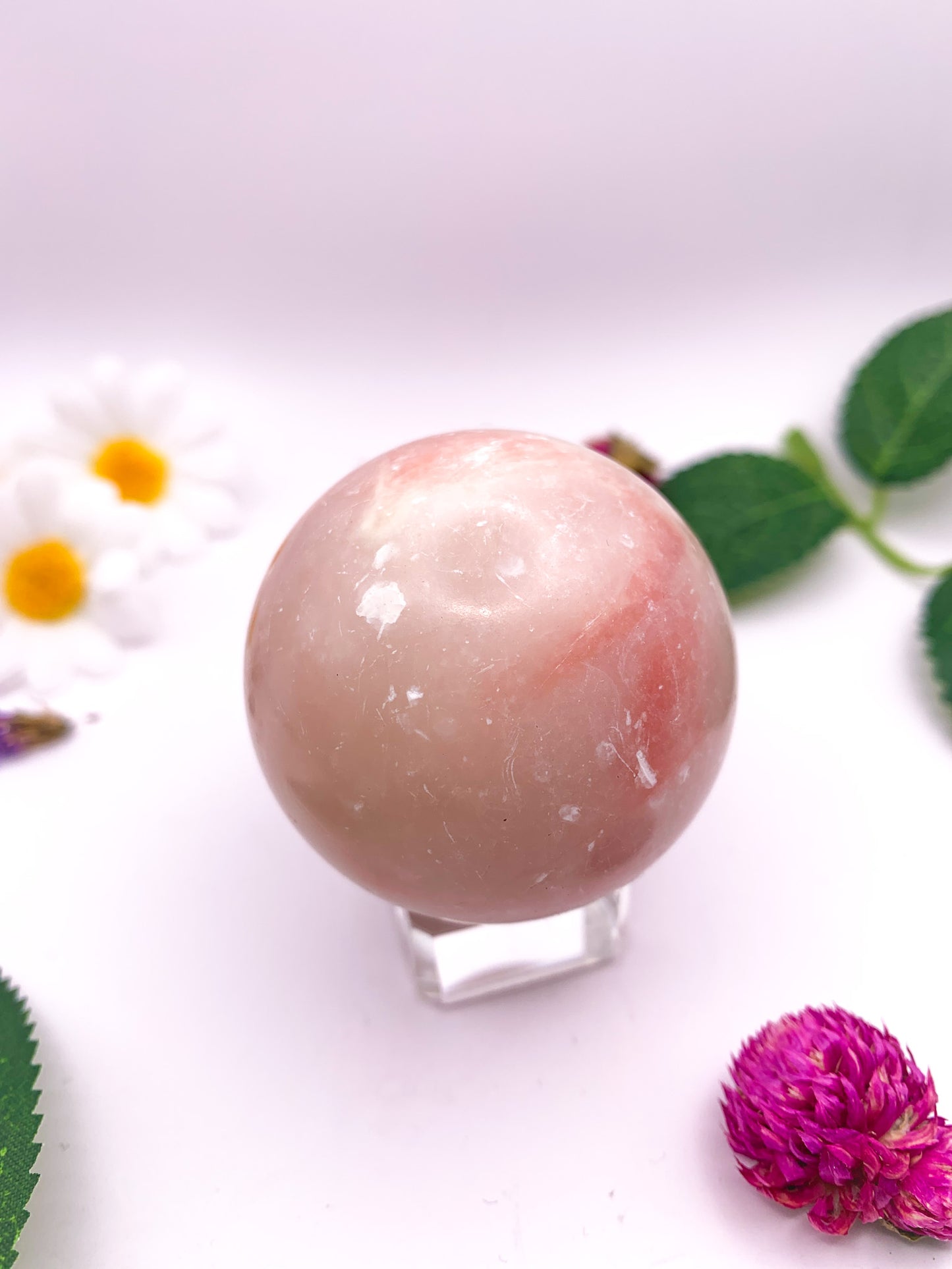 pink opal sphere