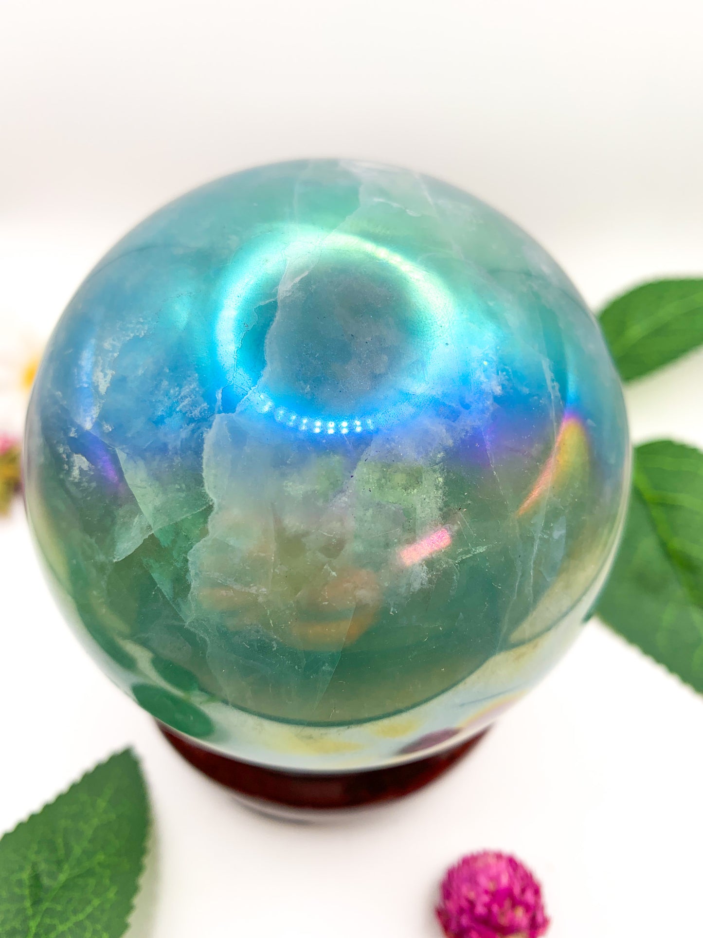 Aura Fluorite Sphere - Crystal Love Treasures