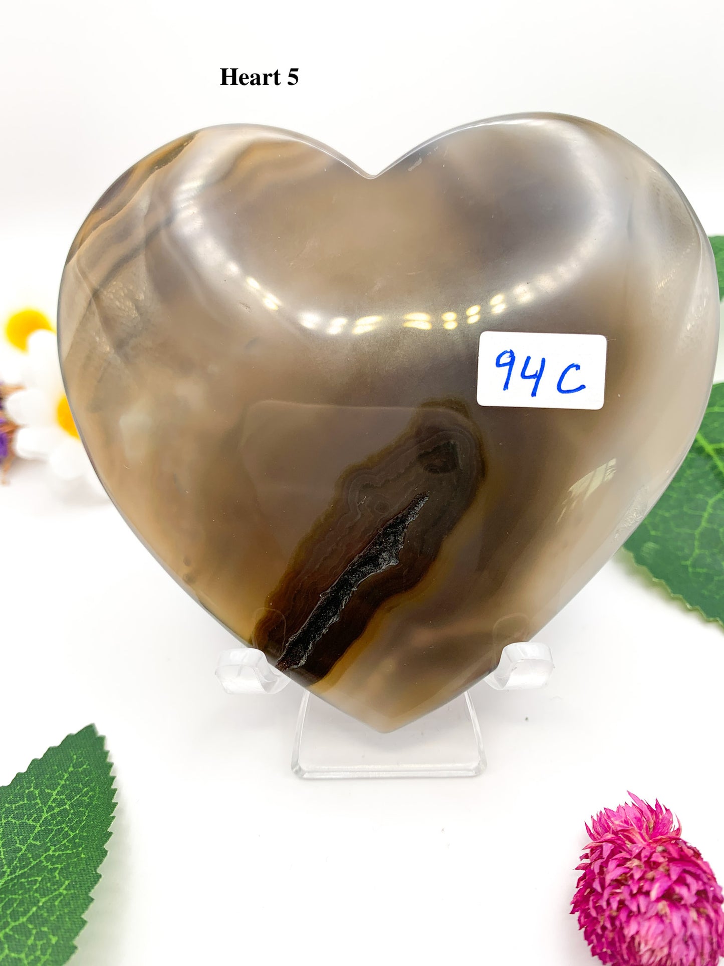 Druzy Agate Heart - Crystal Love Treasures