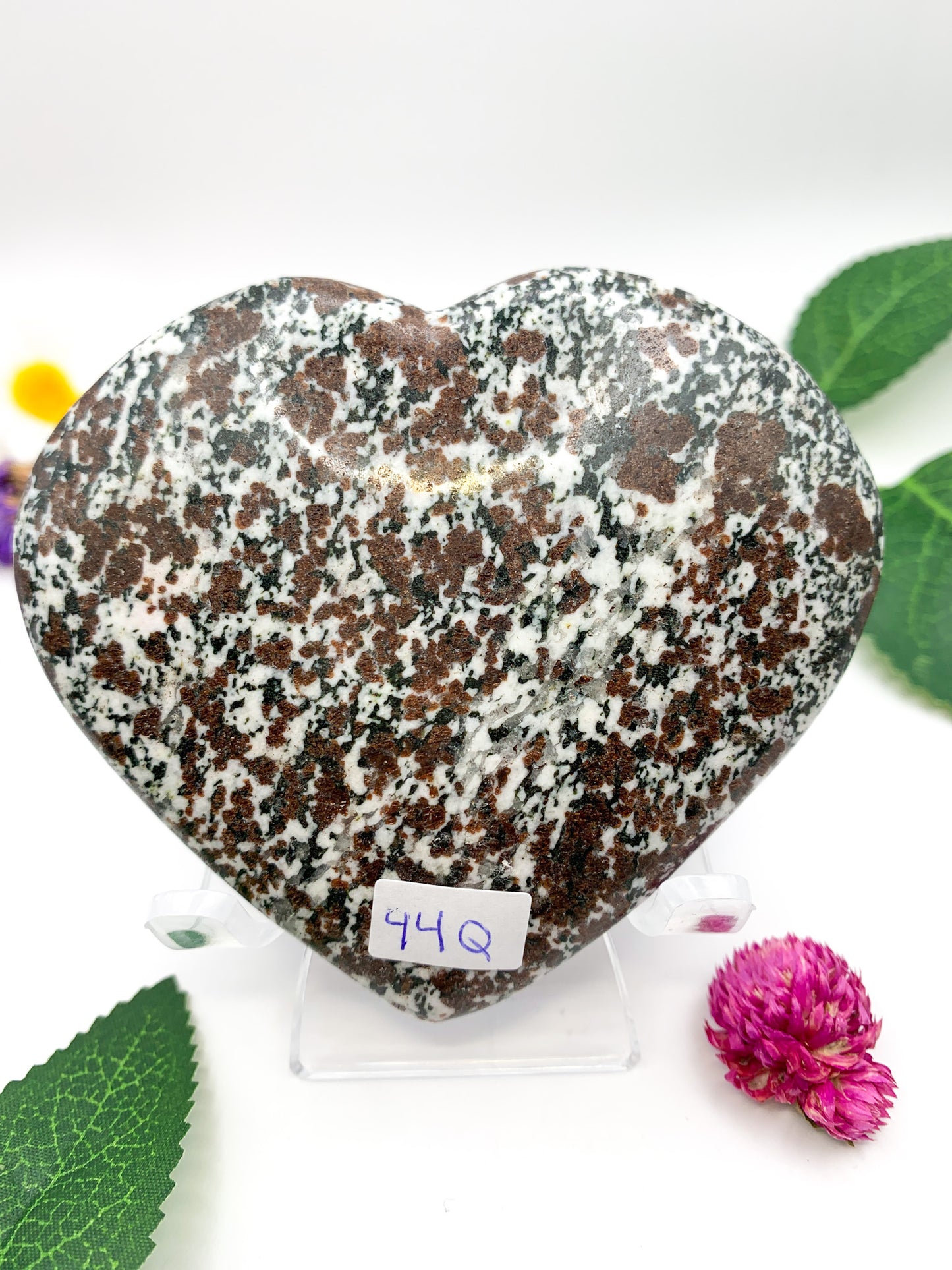 Dalmatian Jasper Heart - Crystal Love Treasures