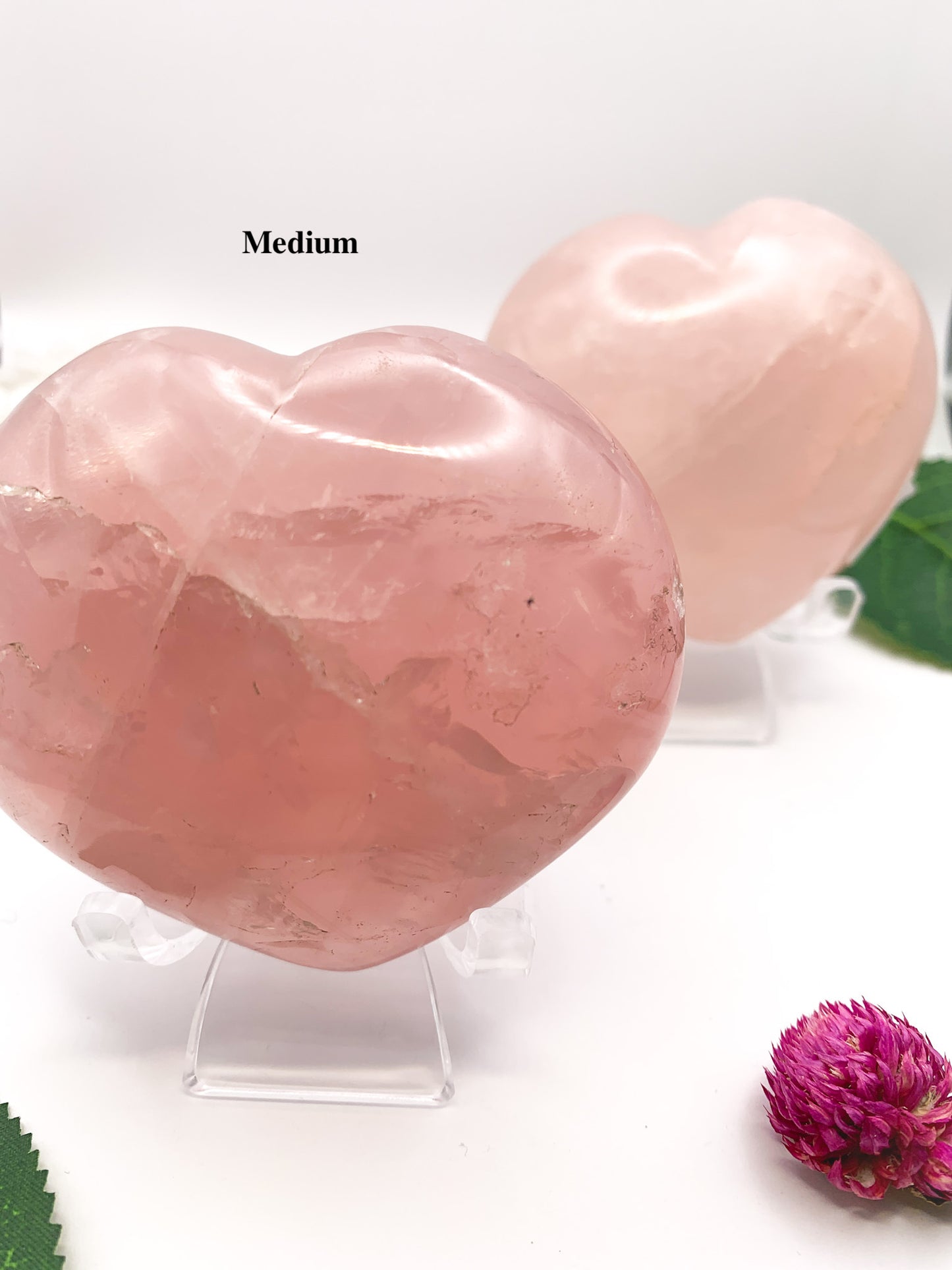 Rose Quartz Heart w/ star asterism - Crystal Love Treasures