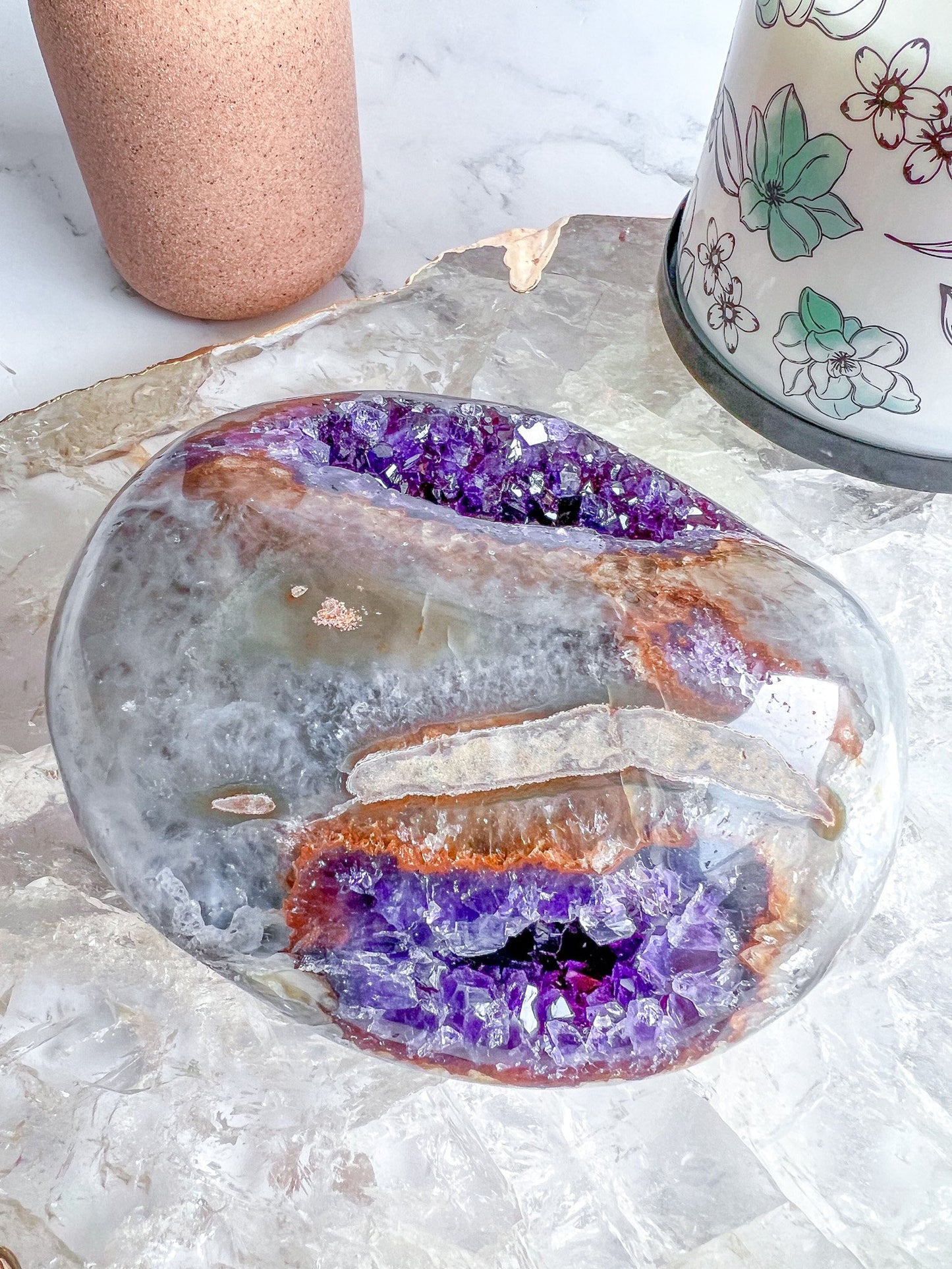 Druzy Amethyst Agate Geode