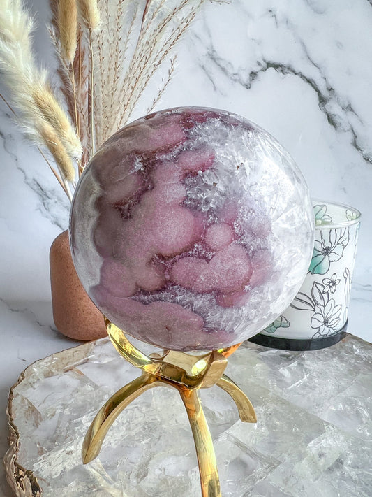 Druzy Pink Amethyst Sphere