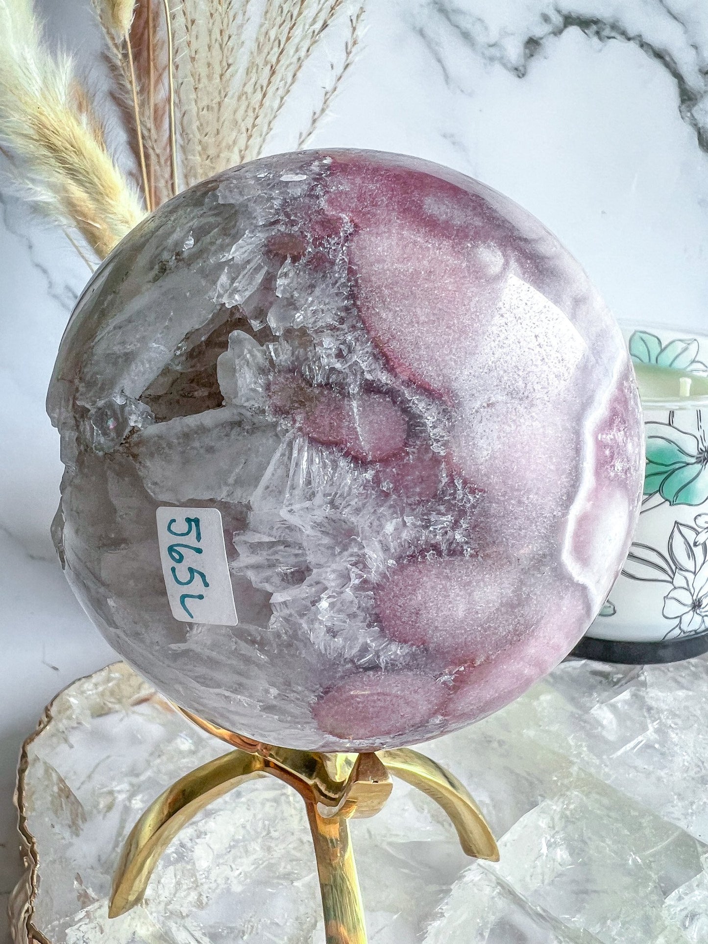 Druzy Pink Amethyst Sphere