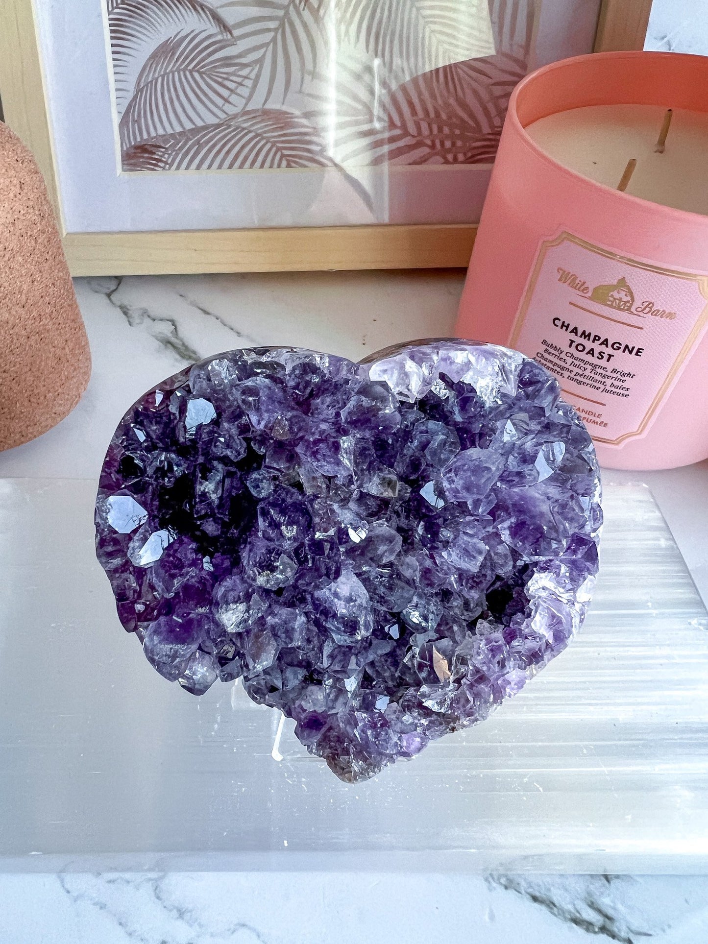 Druzy Amethyst Geode Heart