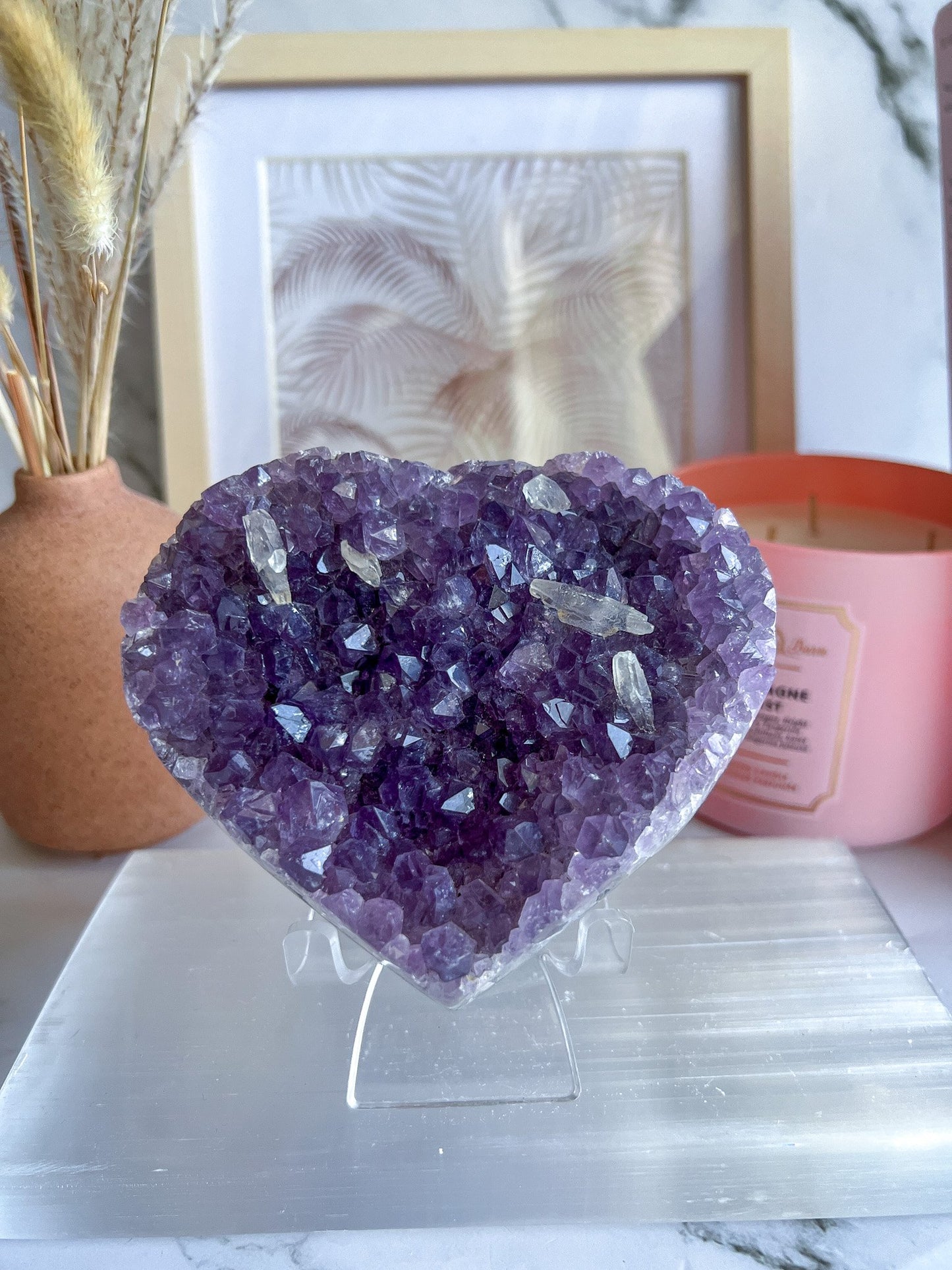 Druzy Amethyst Geode Heart