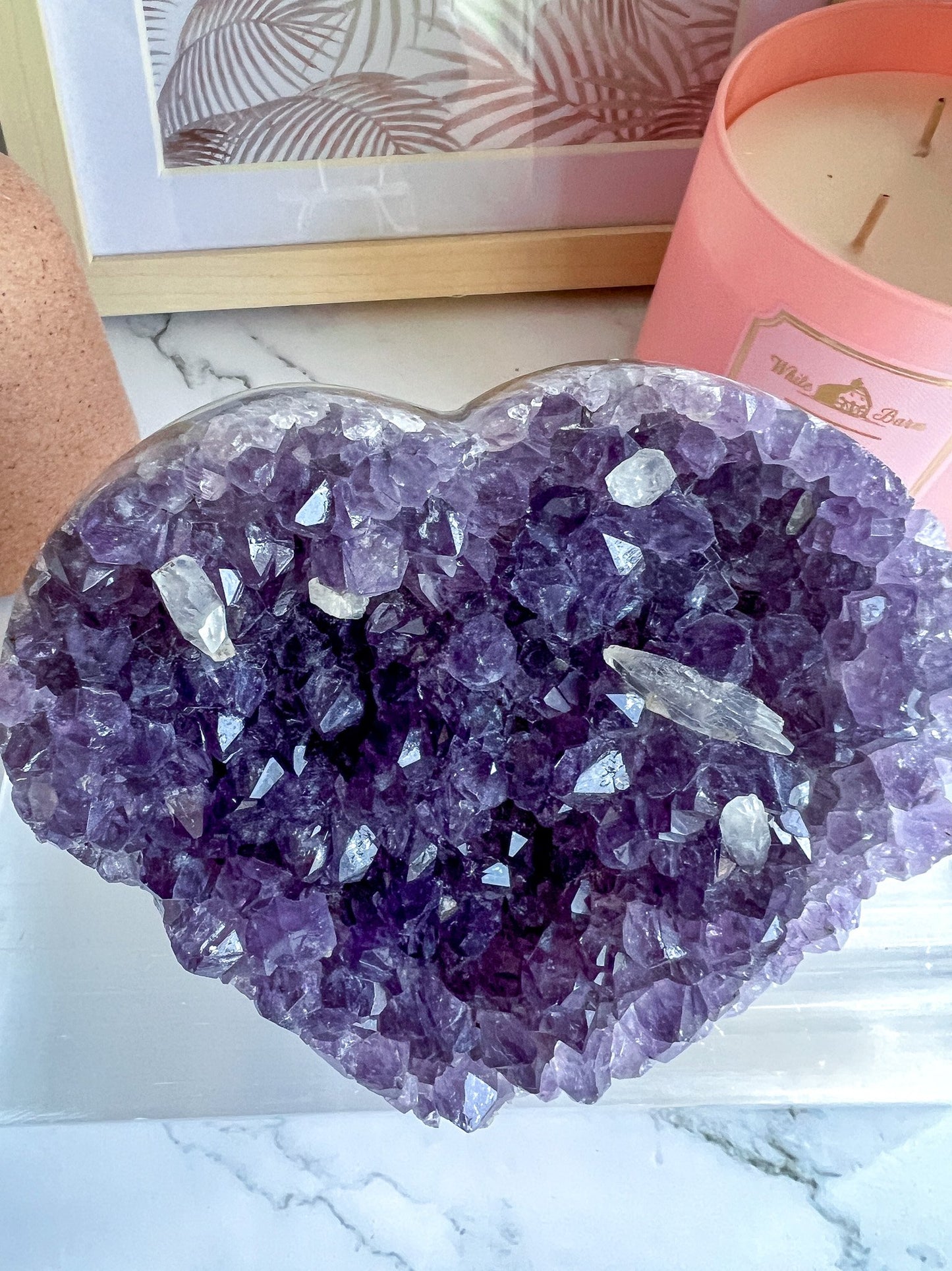 Druzy Amethyst Geode Heart