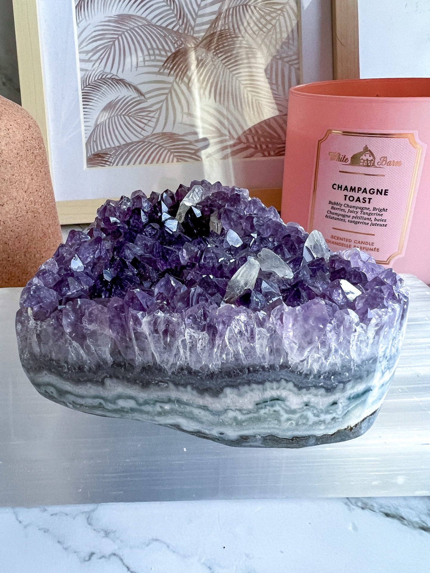 Druzy Amethyst Geode Heart