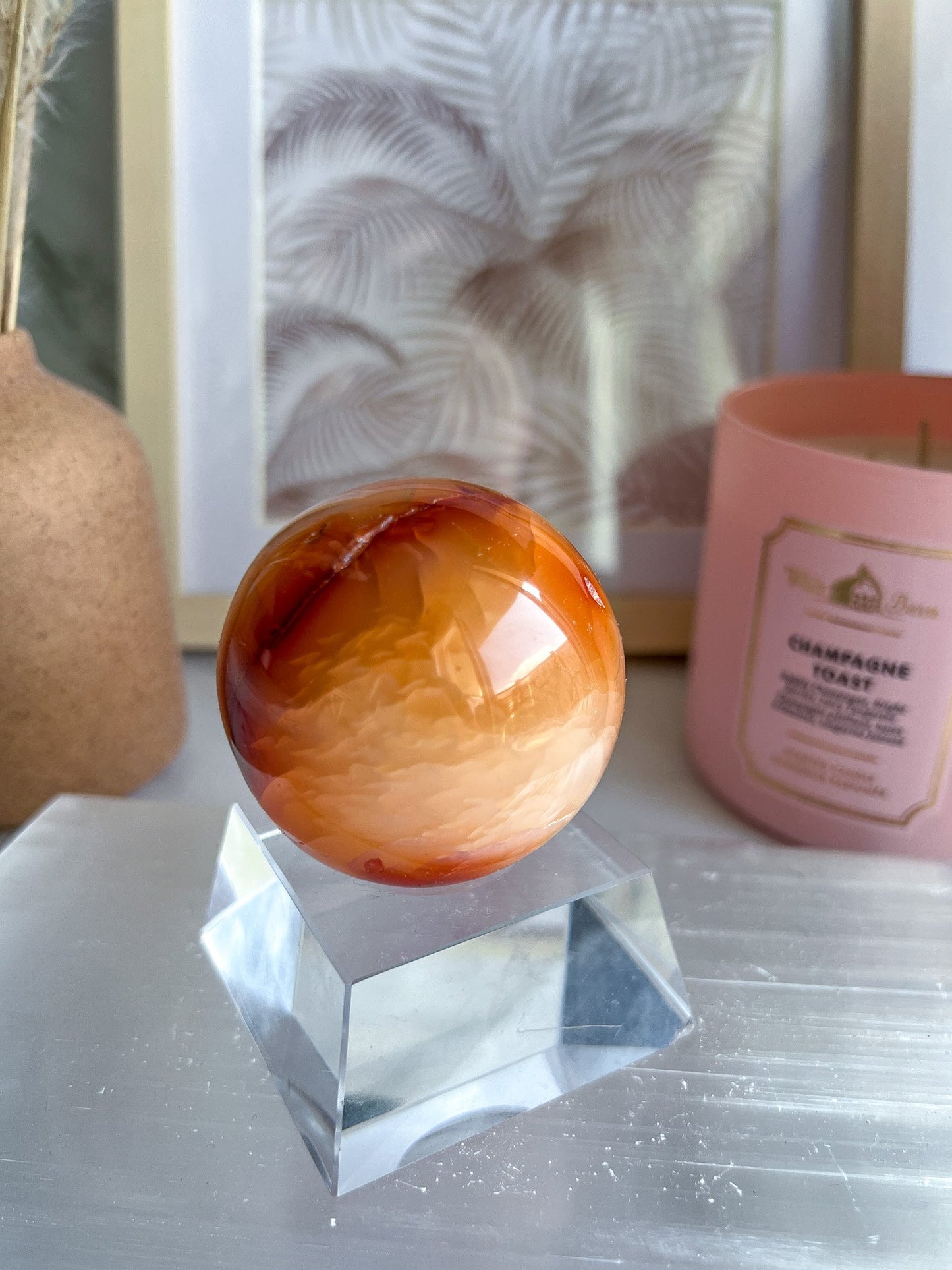 Carnelian Agate Sphere