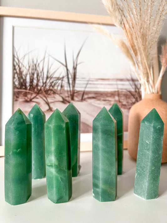 Green Aventurine Tower - Crystal Love Treasures