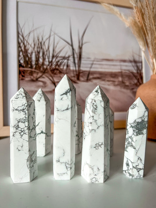 Howlite Tower - Crystal Love Treasures