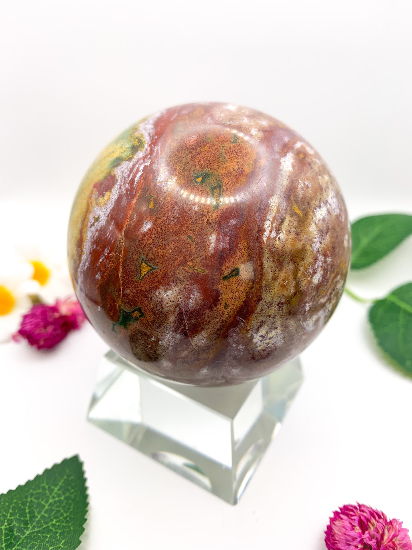 Ocean Jasper Sphere - Crystal Love Treasures