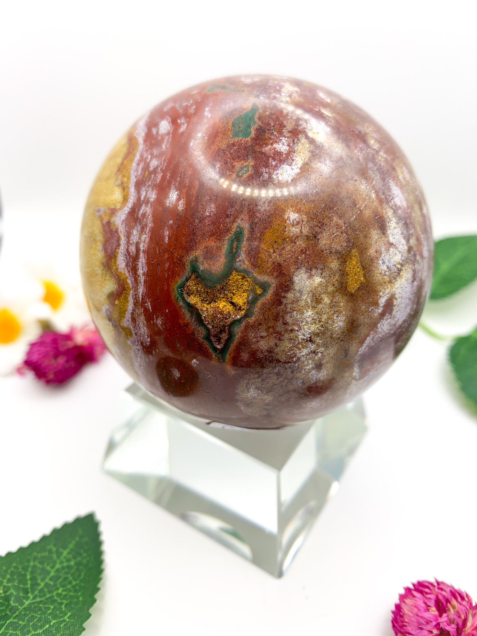 Ocean Jasper Sphere - Crystal Love Treasures