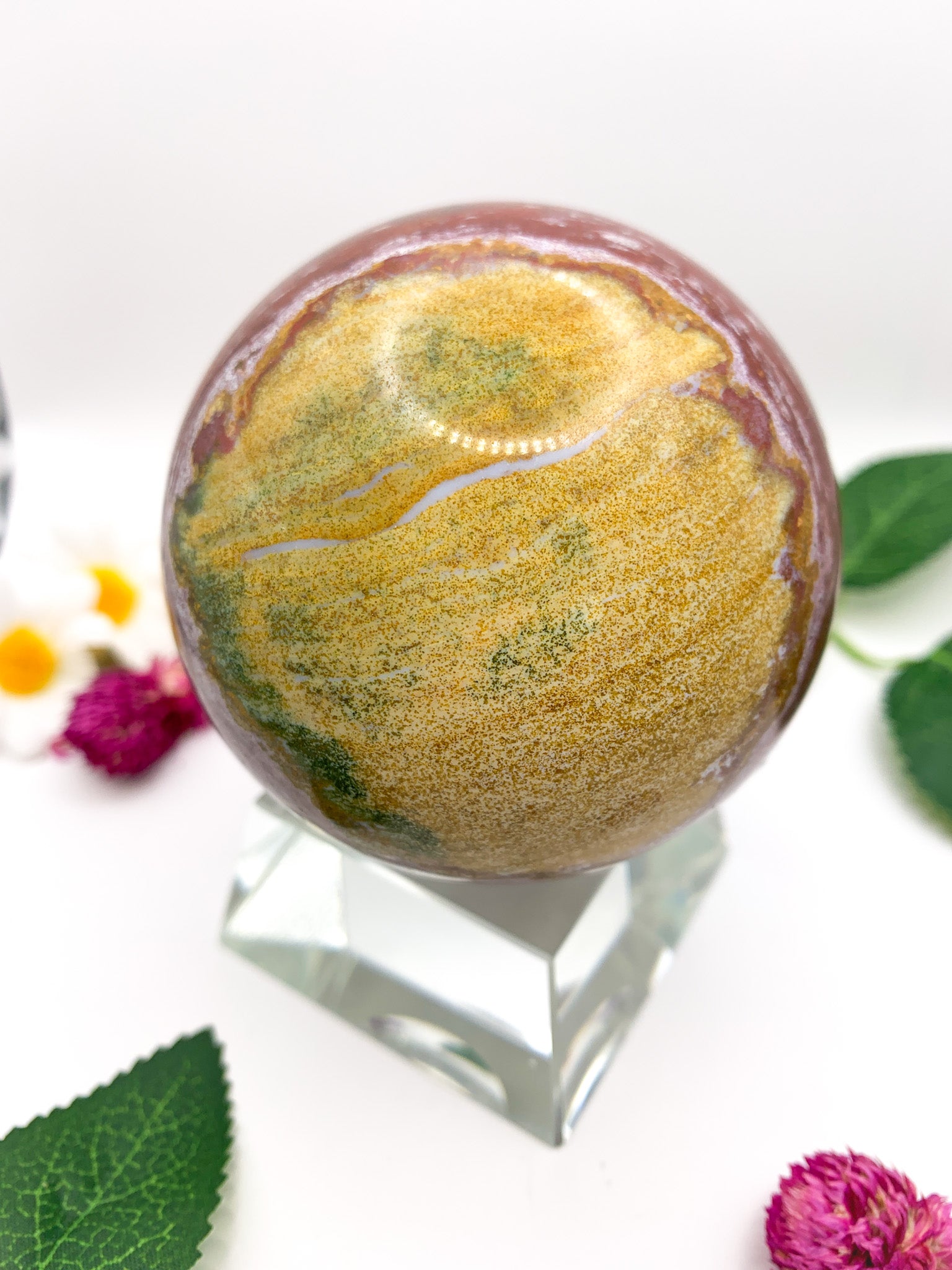 Ocean Jasper Sphere - Crystal Love Treasures