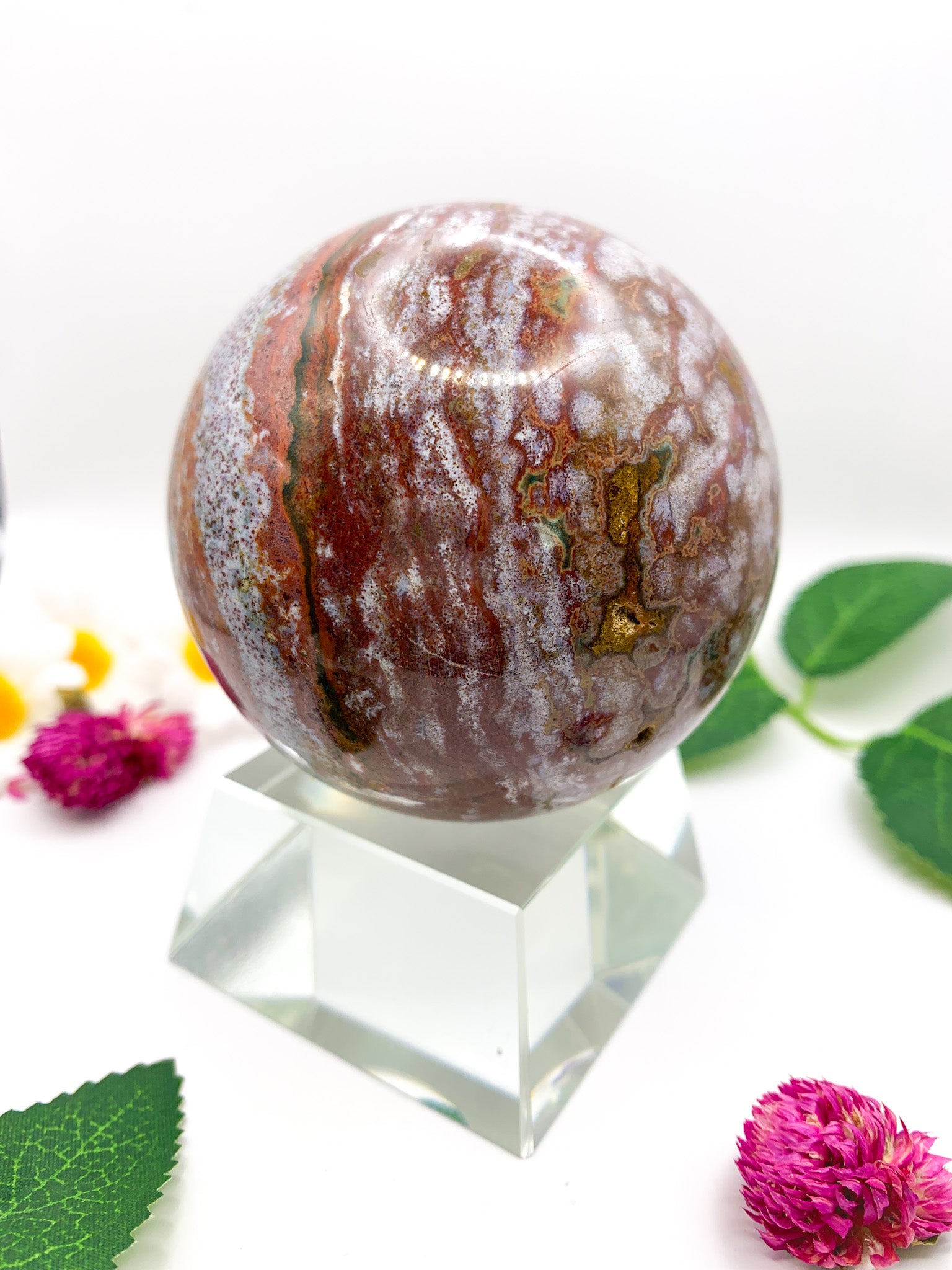 Ocean Jasper Sphere - Crystal Love Treasures