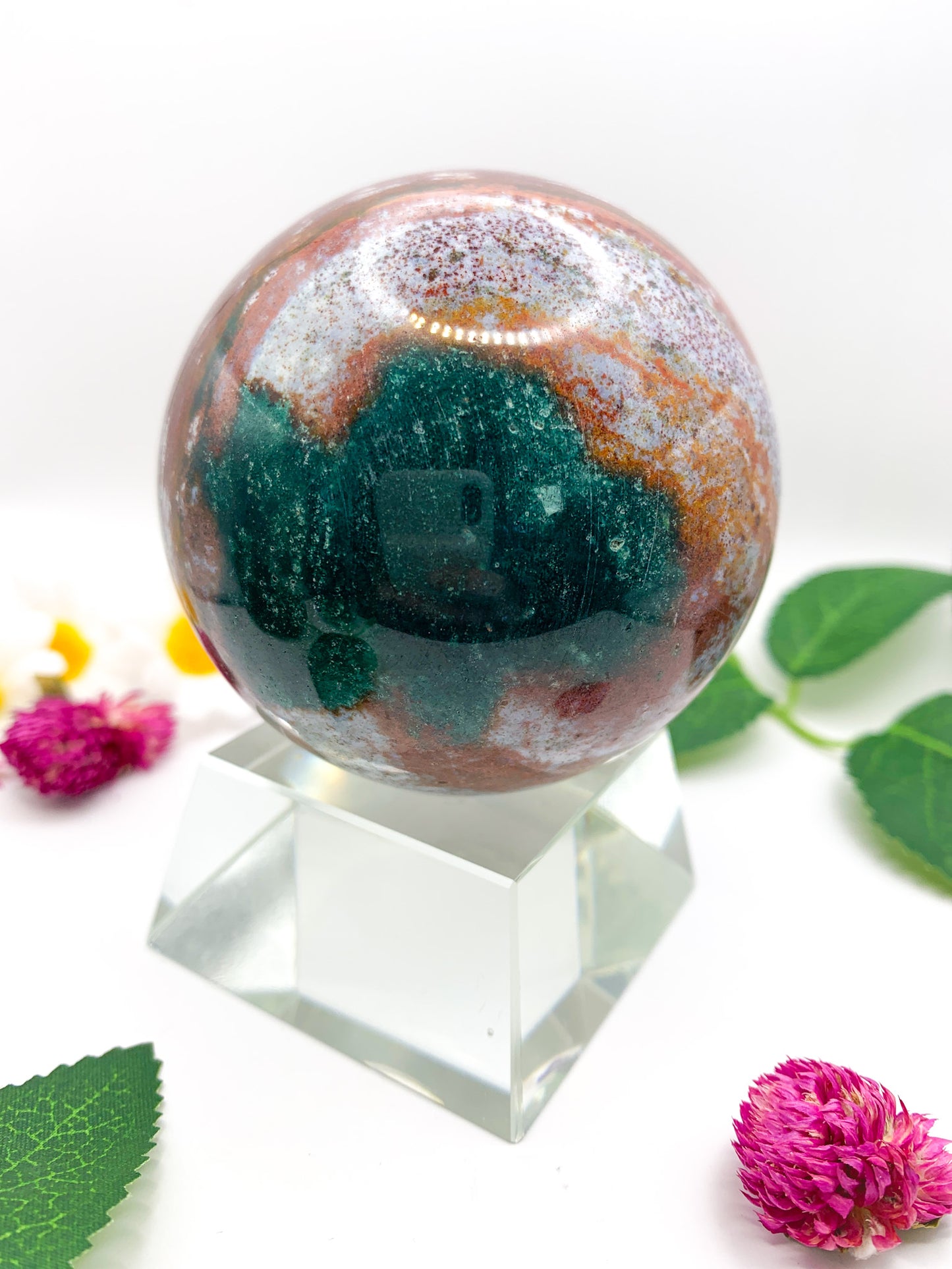 Ocean Jasper Sphere - Crystal Love Treasures