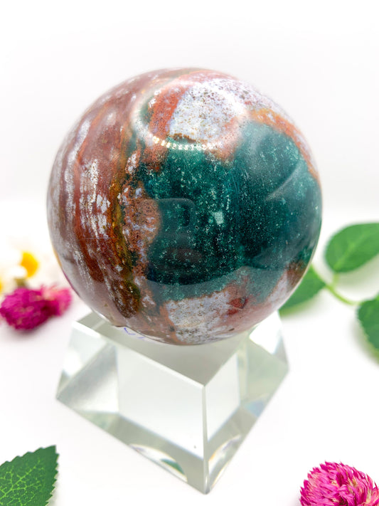 Ocean Jasper Sphere - Crystal Love Treasures