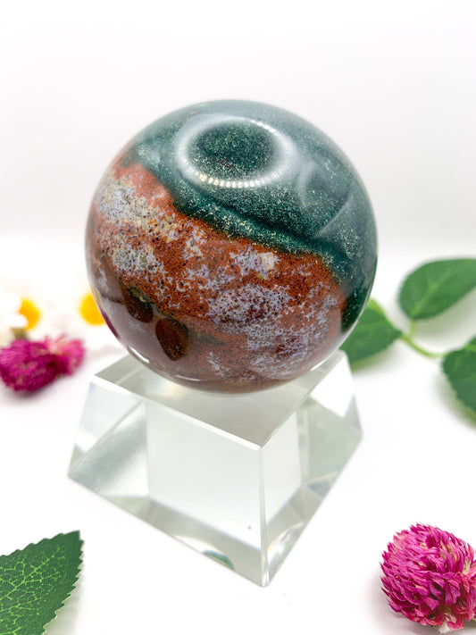 Ocean Jasper Sphere - Crystal Love Treasures