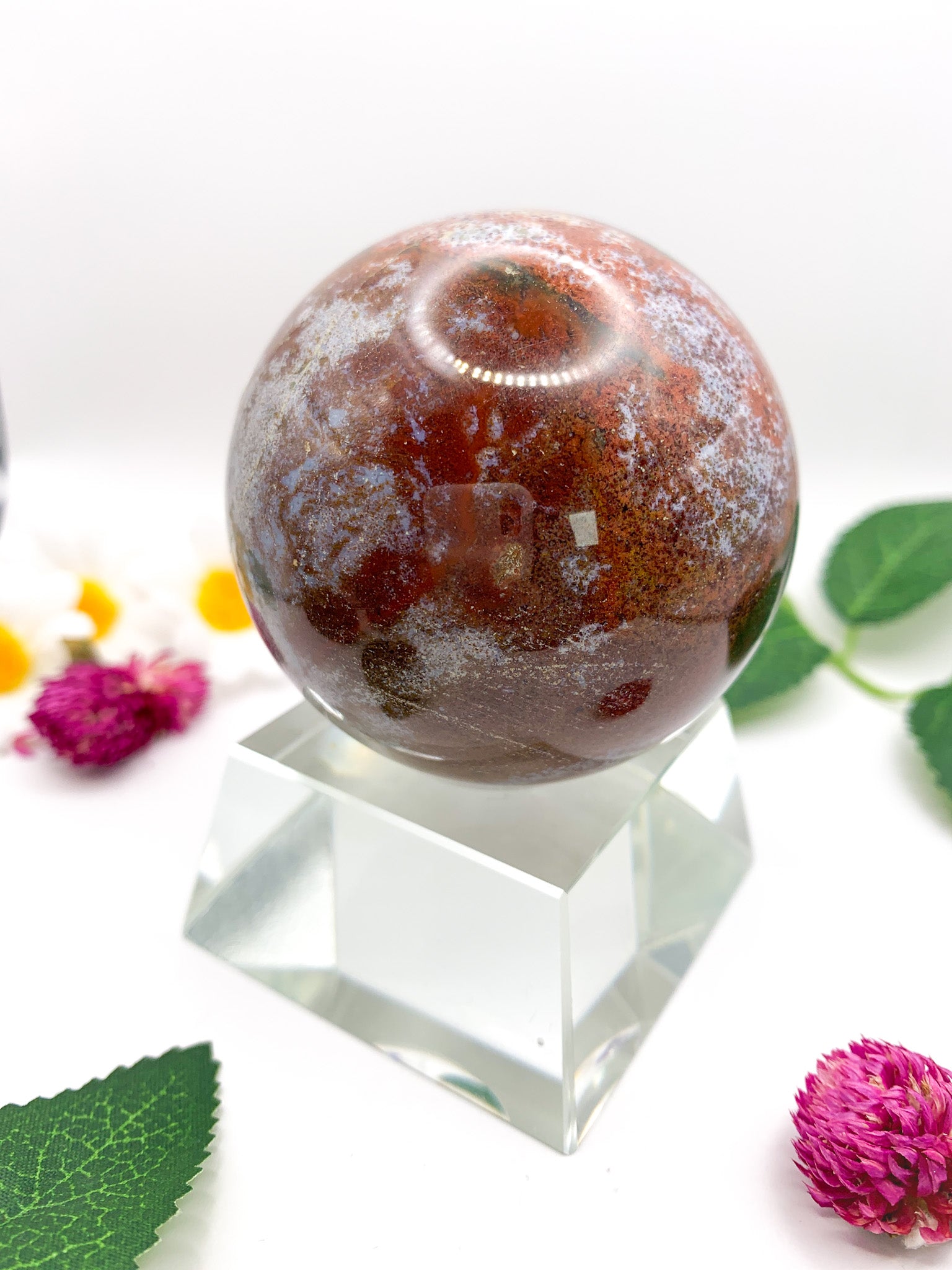 Ocean Jasper Sphere - Crystal Love Treasures