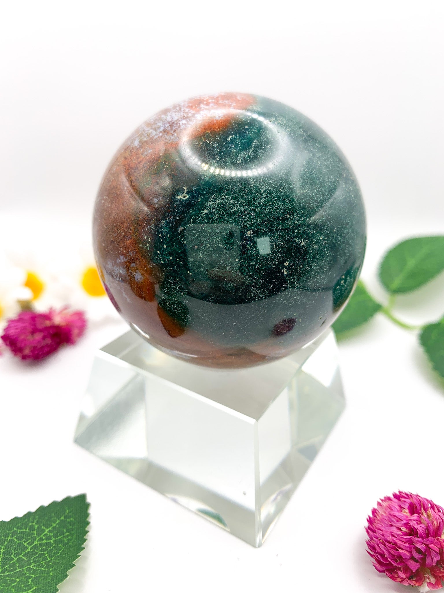 Ocean Jasper Sphere - Crystal Love Treasures
