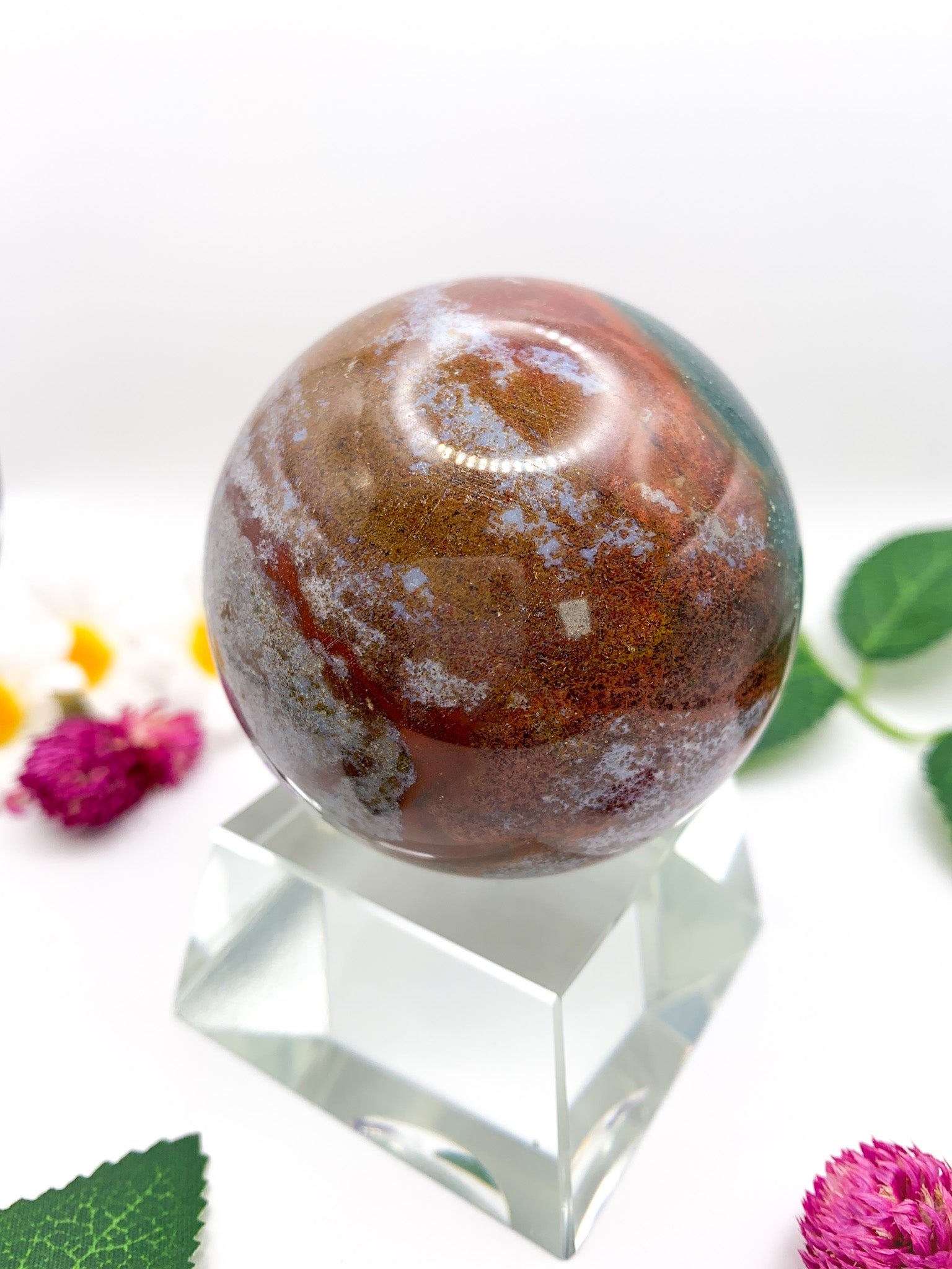 Ocean Jasper Sphere - Crystal Love Treasures