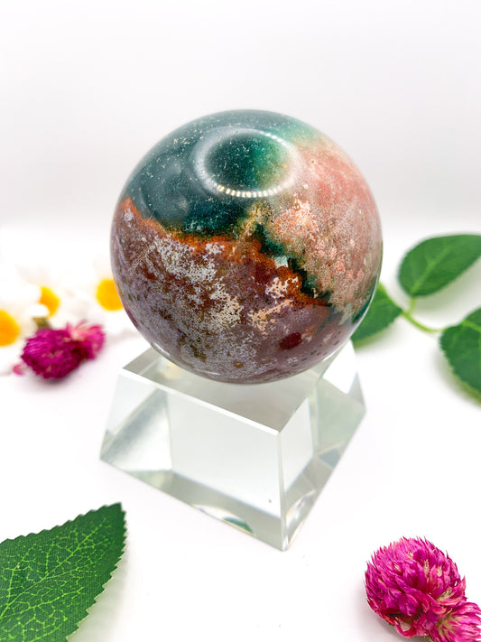 Ocean Jasper Sphere - Crystal Love Treasures