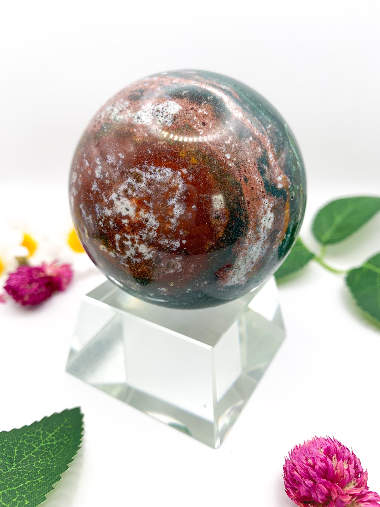 Ocean Jasper Sphere - Crystal Love Treasures