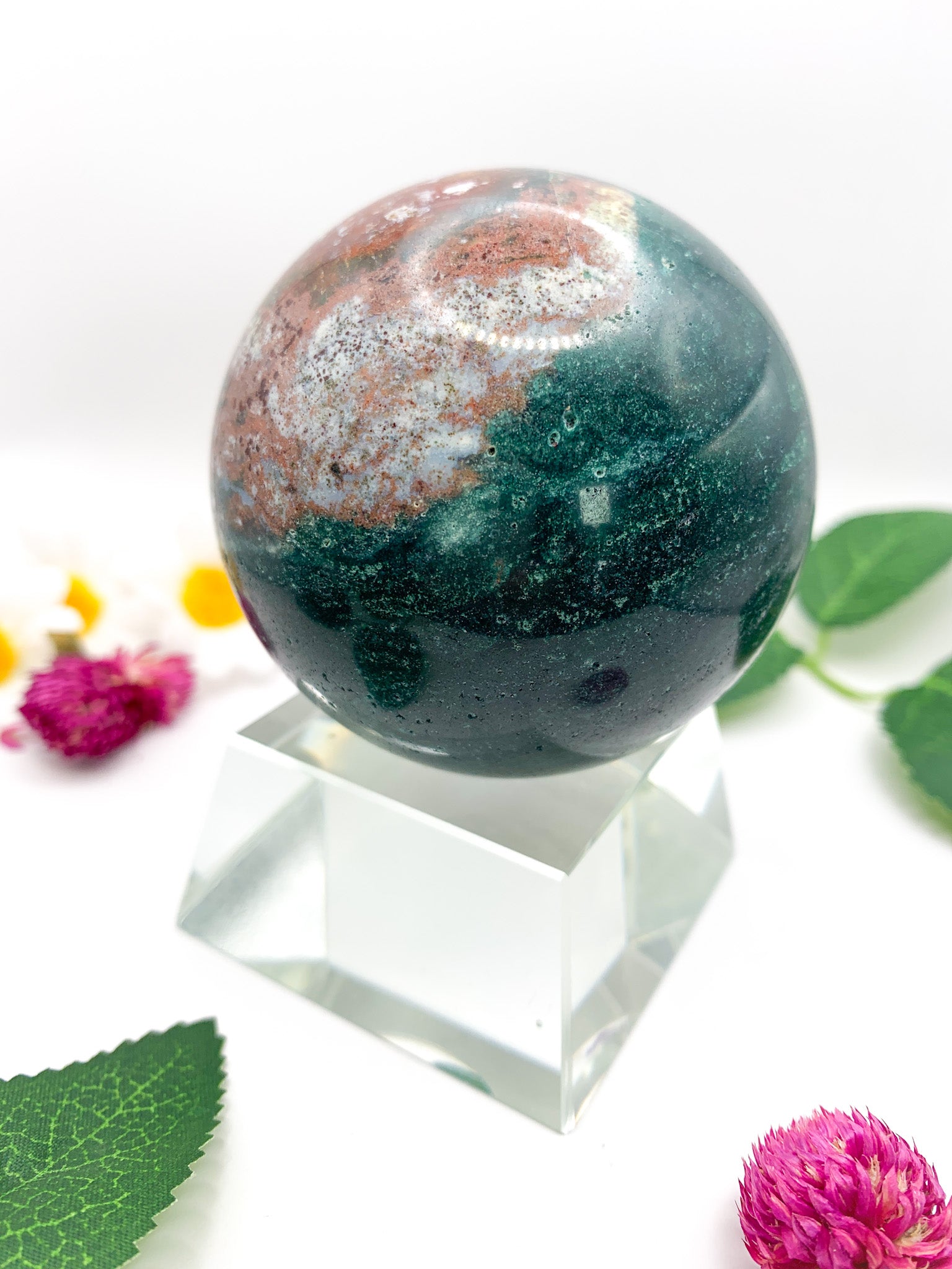 Ocean Jasper Sphere - Crystal Love Treasures